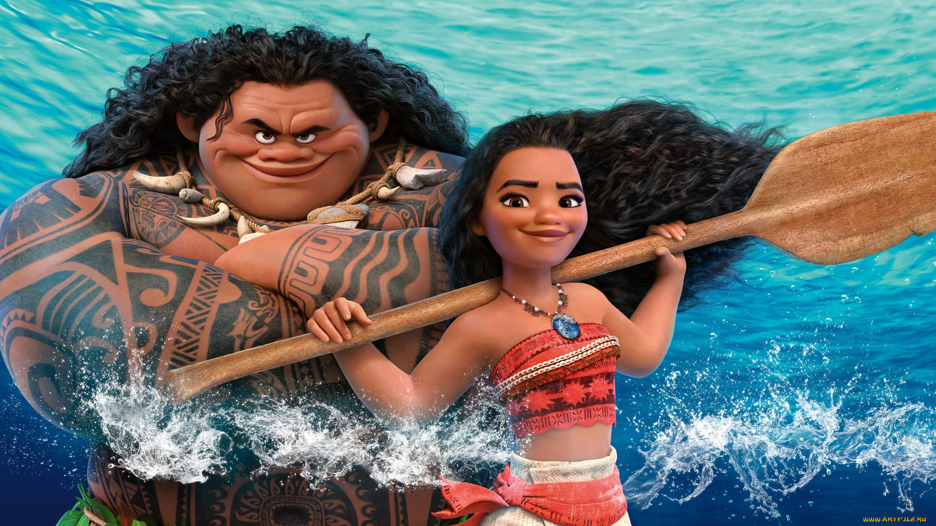 мультфильмы, moana, персонажи