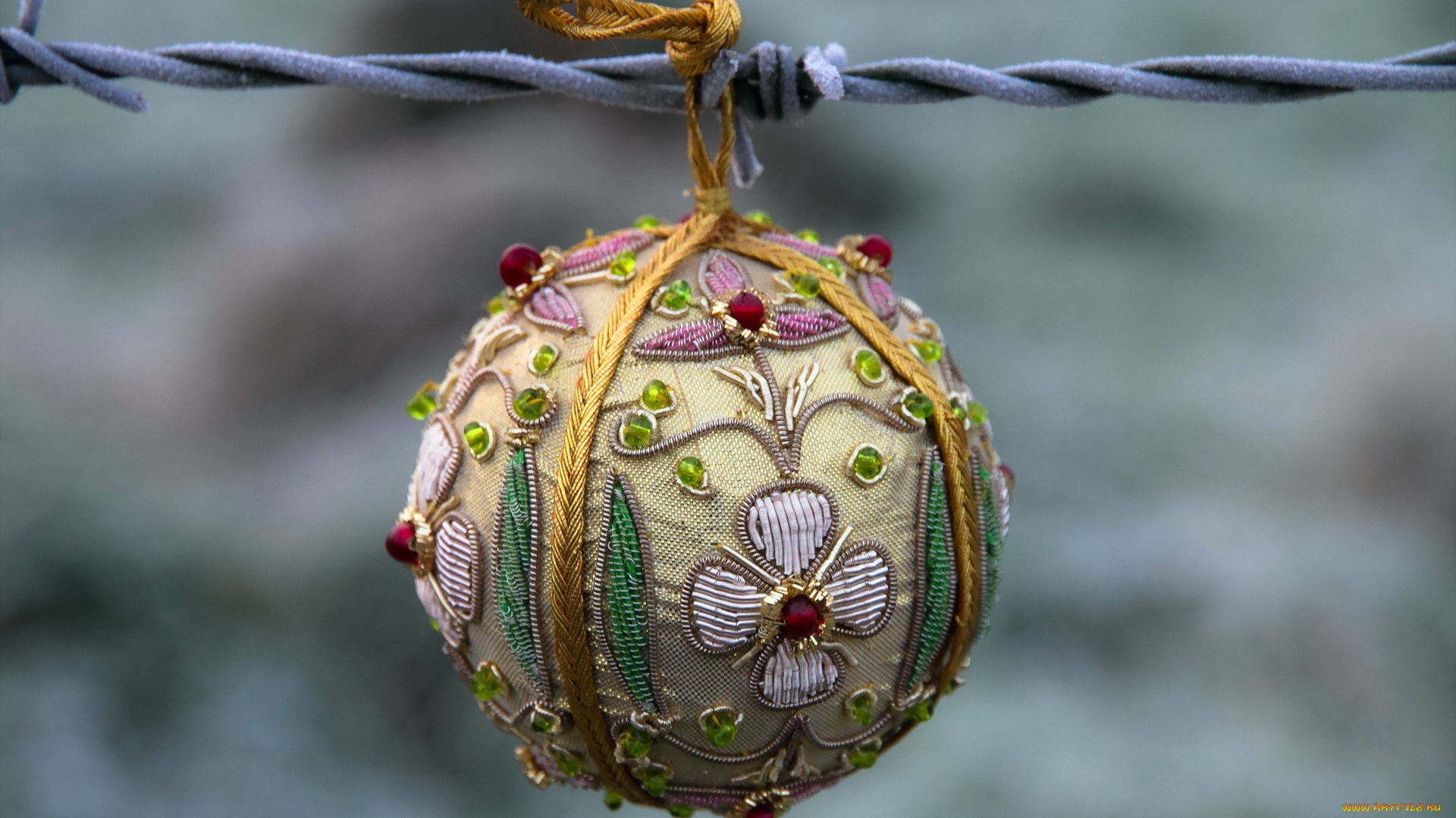 праздничные, шары, вышитый, шарик, бусинки