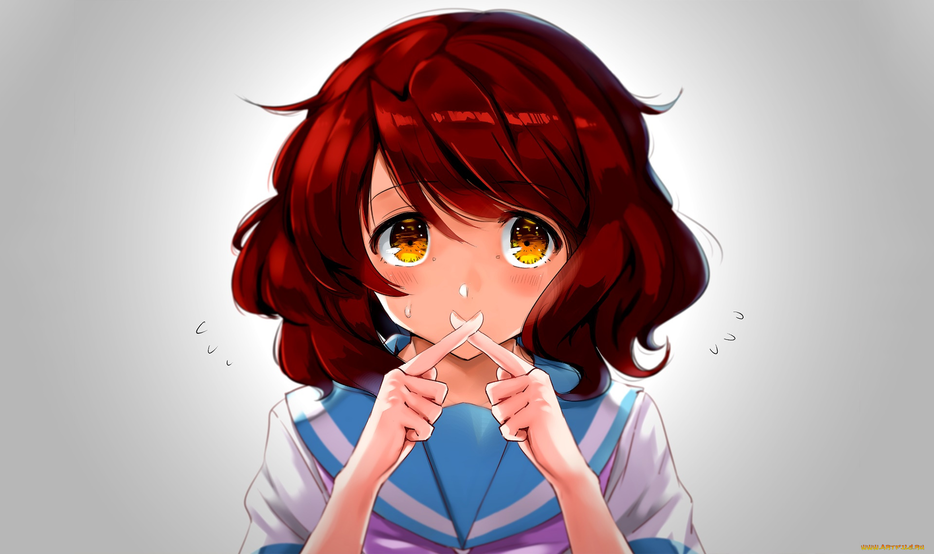 аниме, sound, horizon, девушка, взгляд, фон