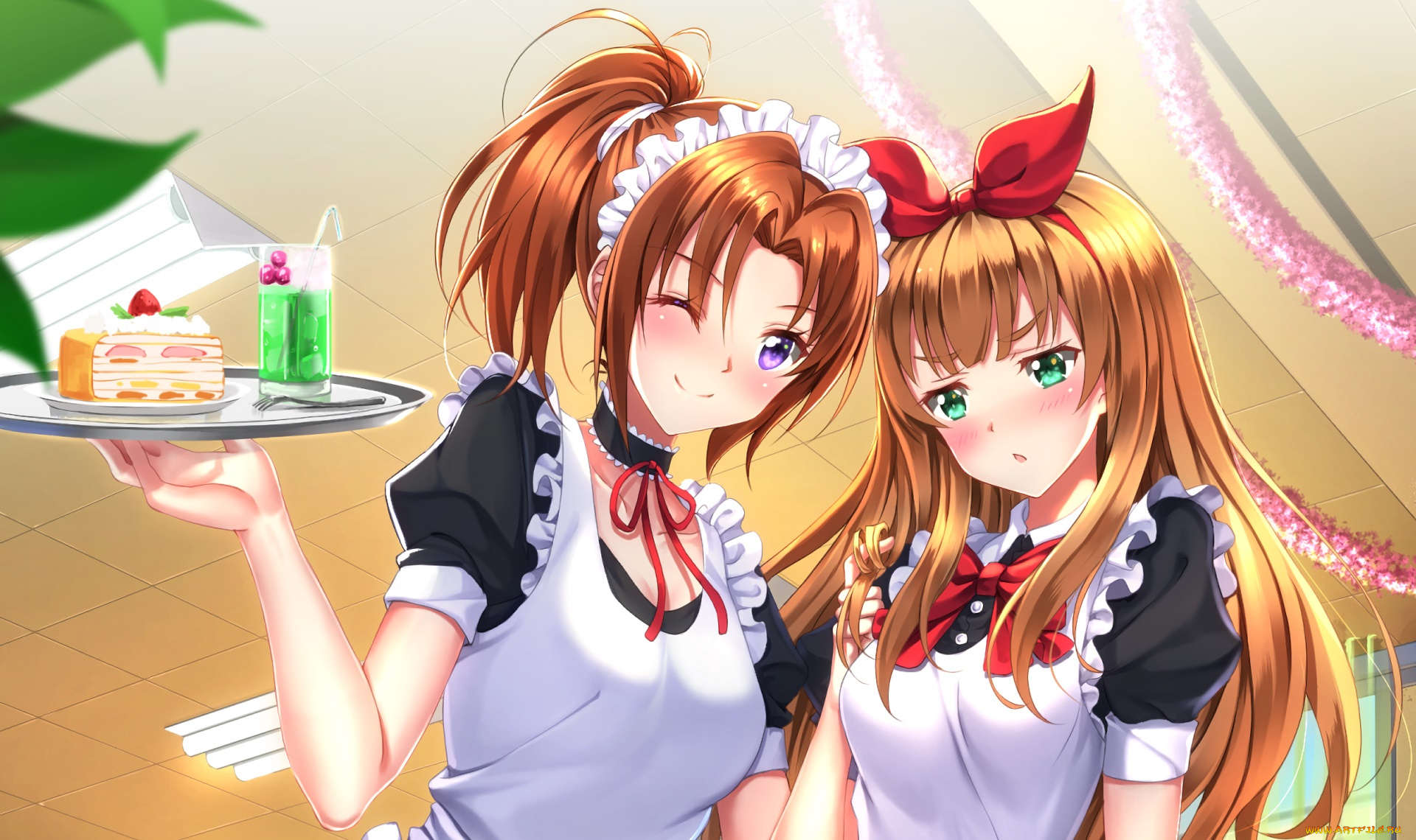 аниме, sound, horizon, девушки, взгляд, фон