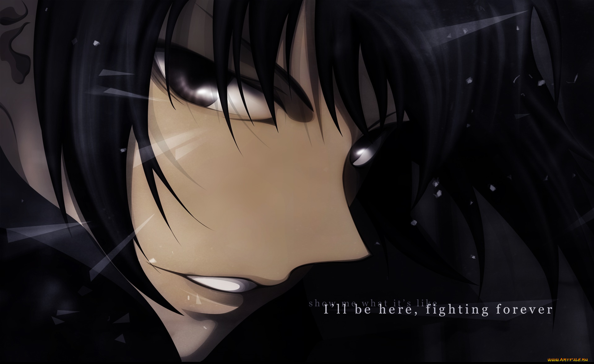 аниме, canaan, фон, взгляд, девушка