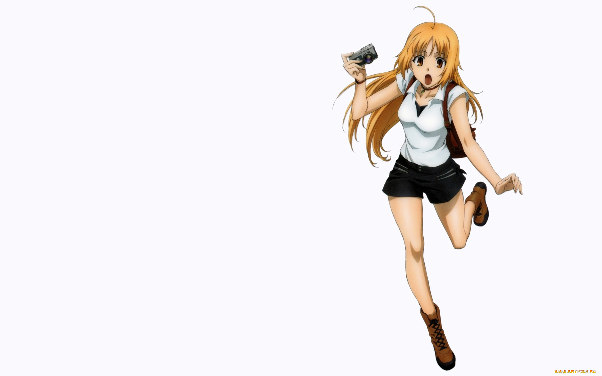 аниме, canaan, взгляд, фон, девушка