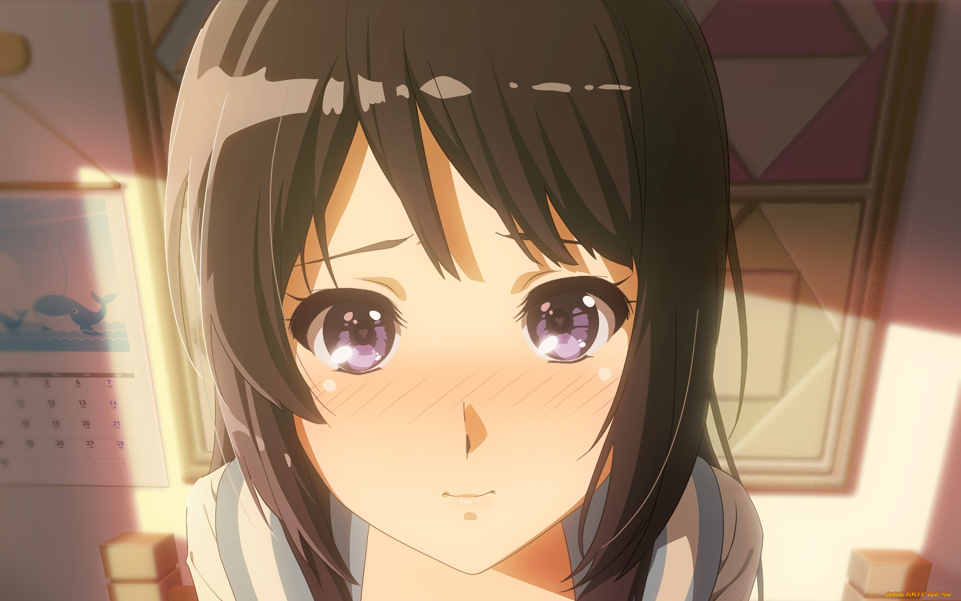 аниме, sound, horizon, девушка, взгляд, фон