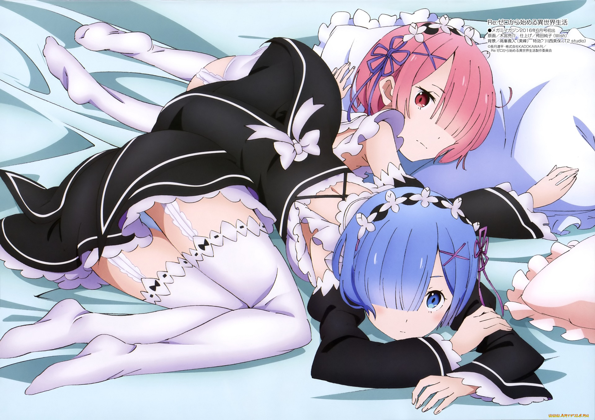 аниме, re, , zero, kara, hajimeru, isekai, seikatsu, rem, ram