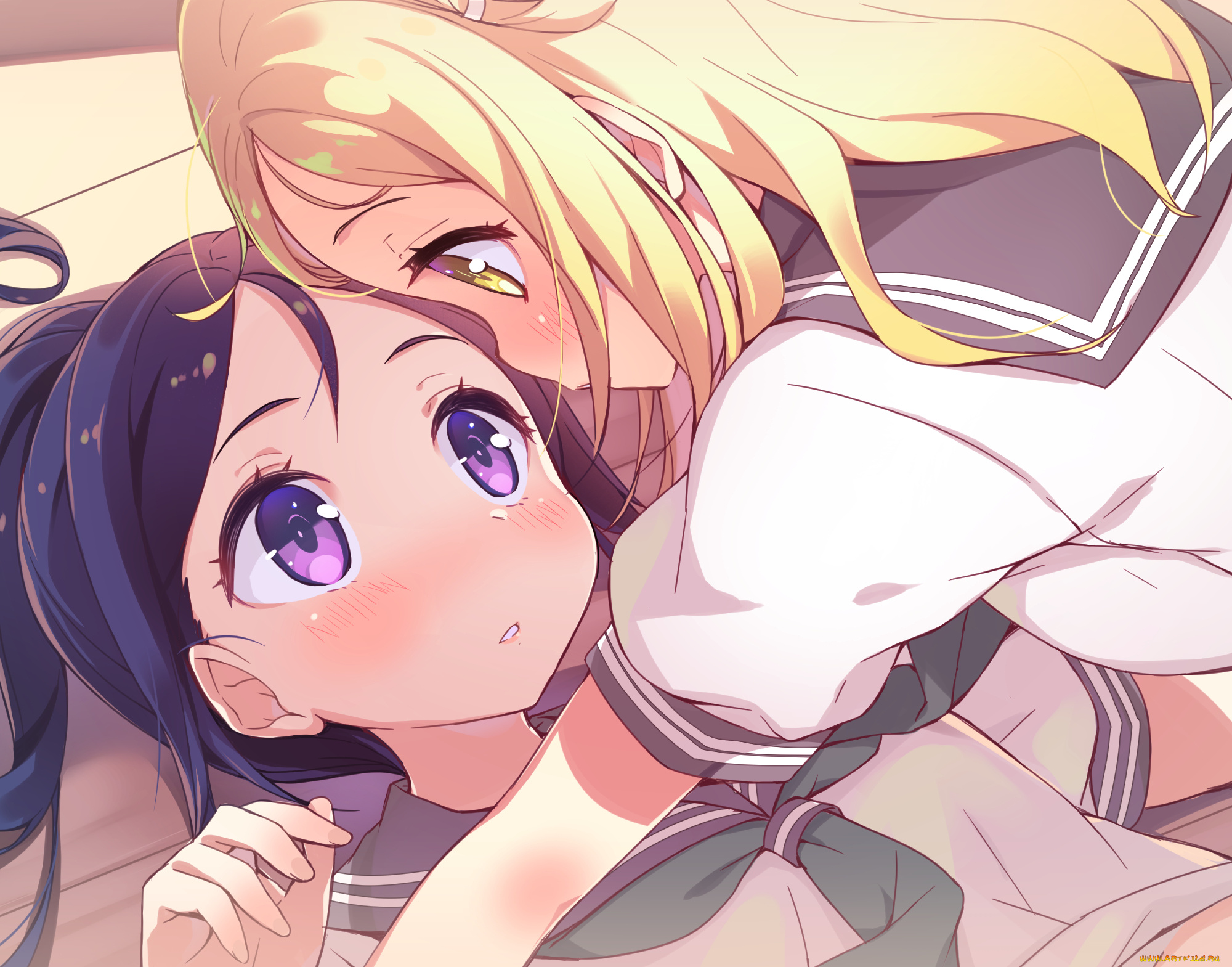 аниме, love, live, , school, idol, project, фон, взгляд, девушки