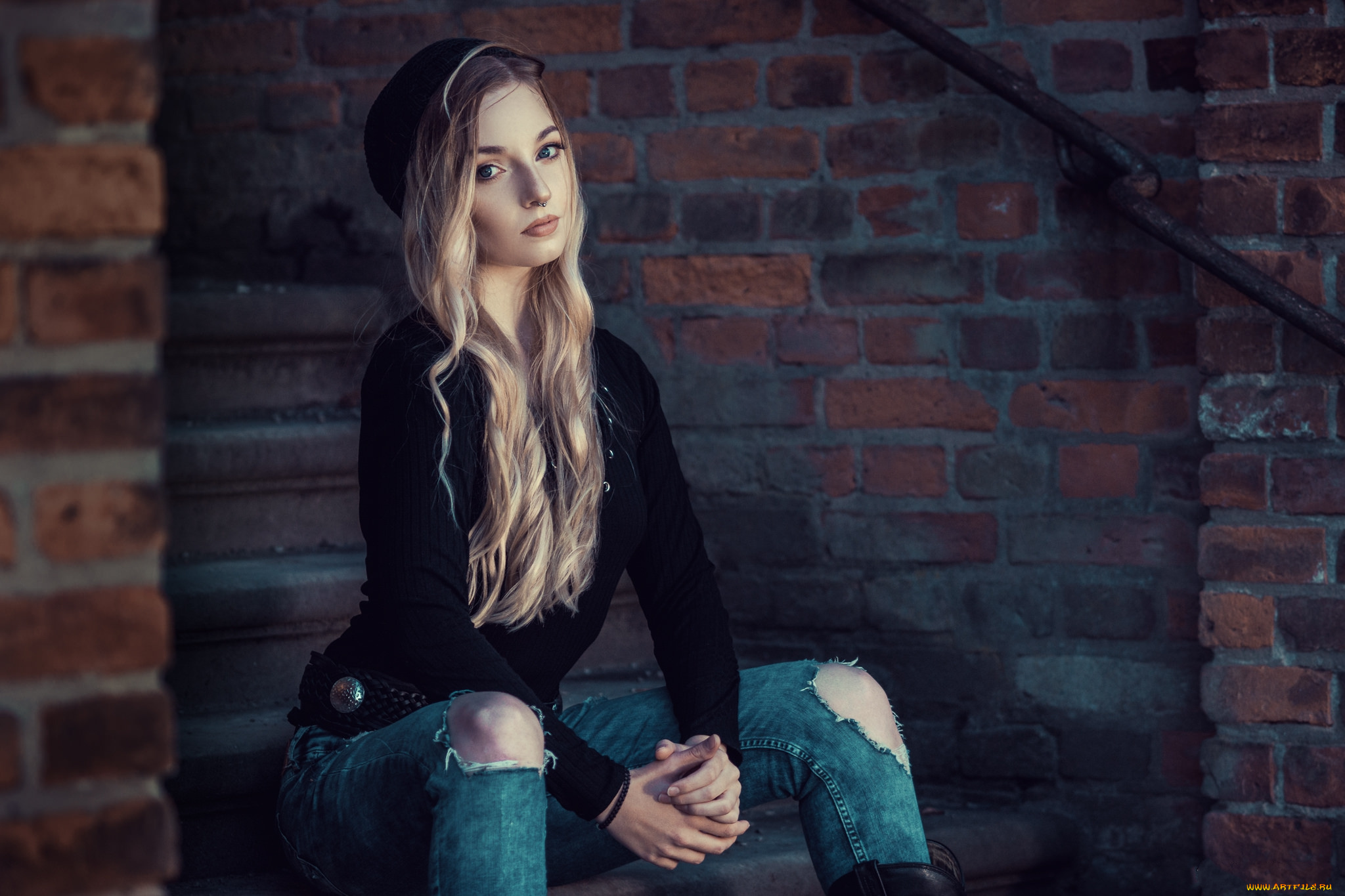 девушки, -unsort, , блондинки, лицо, взгляд