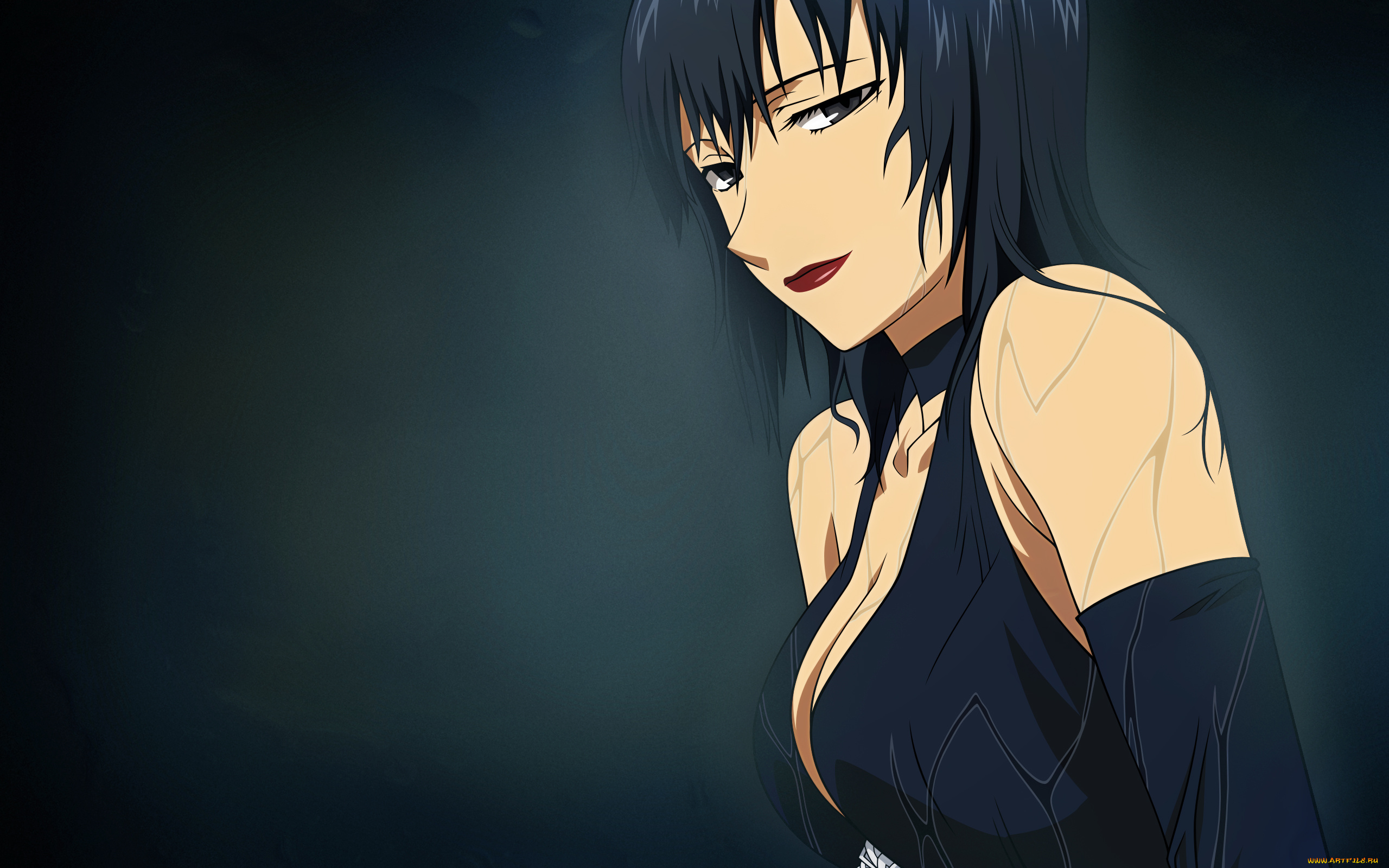 аниме, canaan, взгляд, девушка, фон