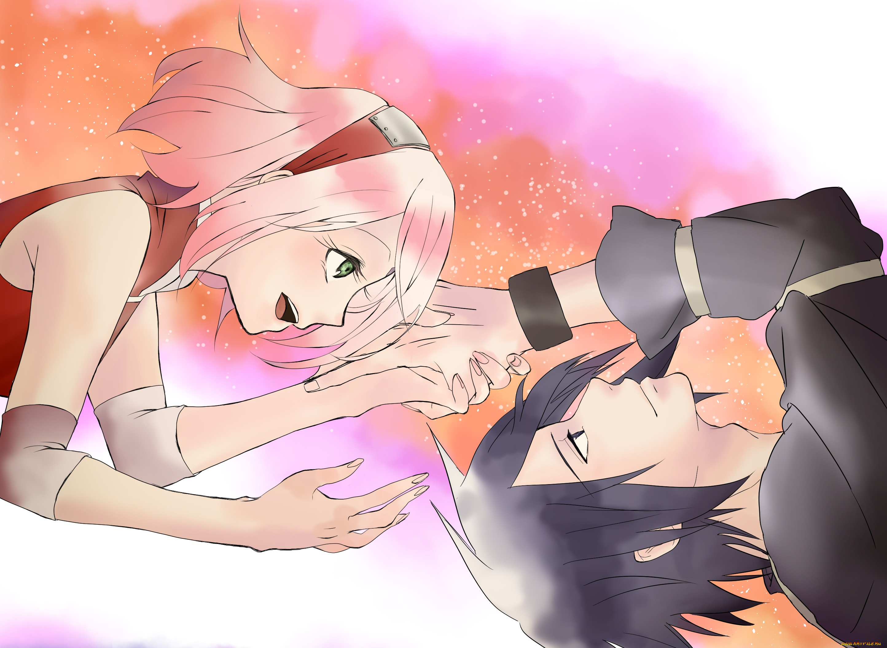 аниме, naruto, саске, сакура