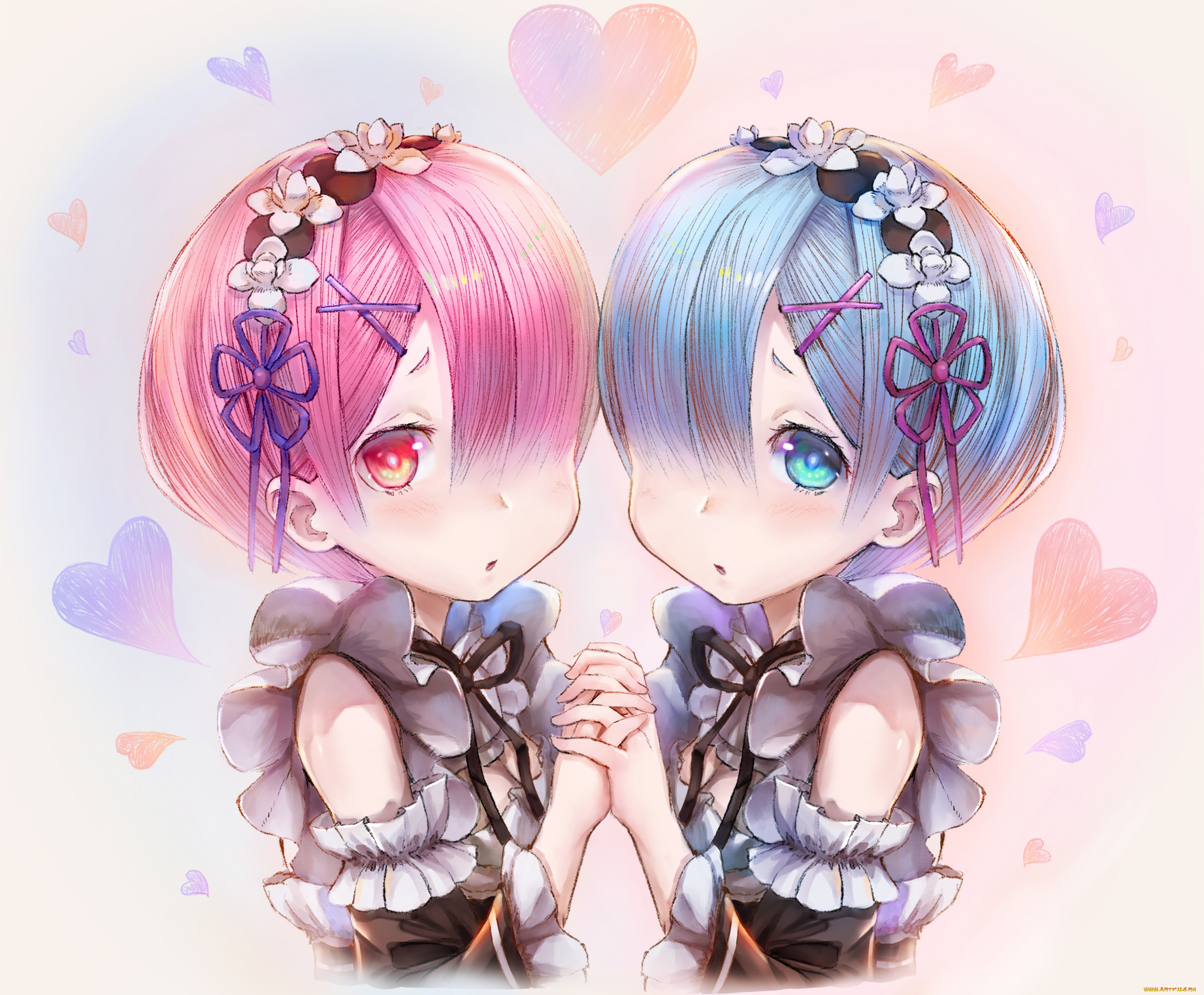 аниме, re, , zero, kara, hajimeru, isekai, seikatsu, rem, ram