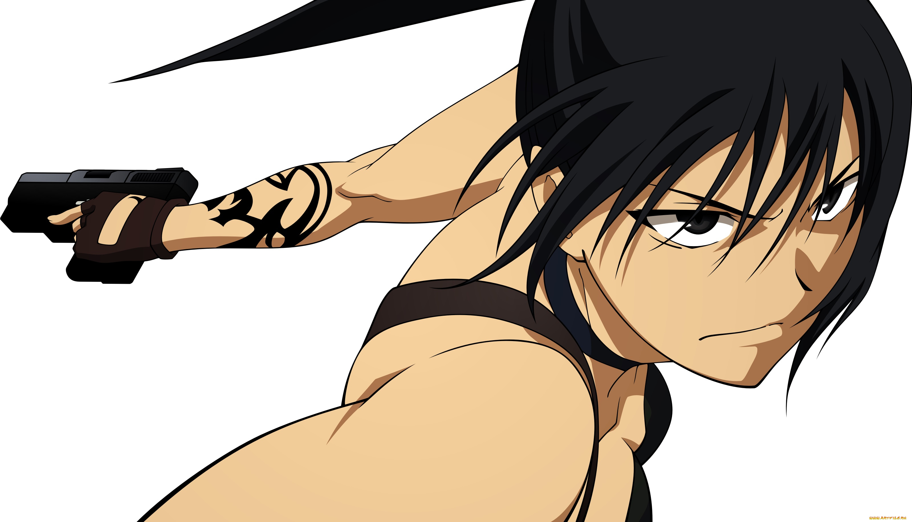 аниме, canaan, взгляд, фон, девушка