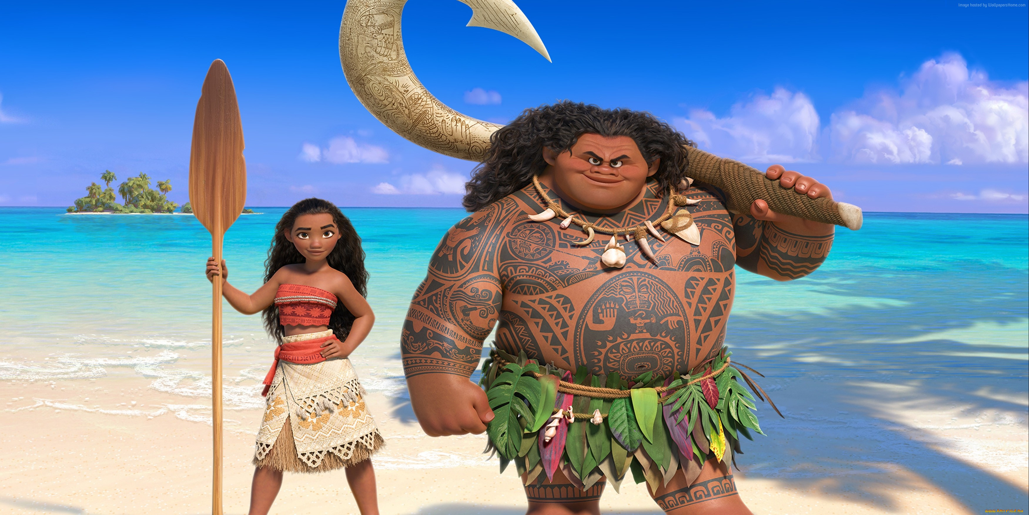 мультфильмы, moana, персонажи