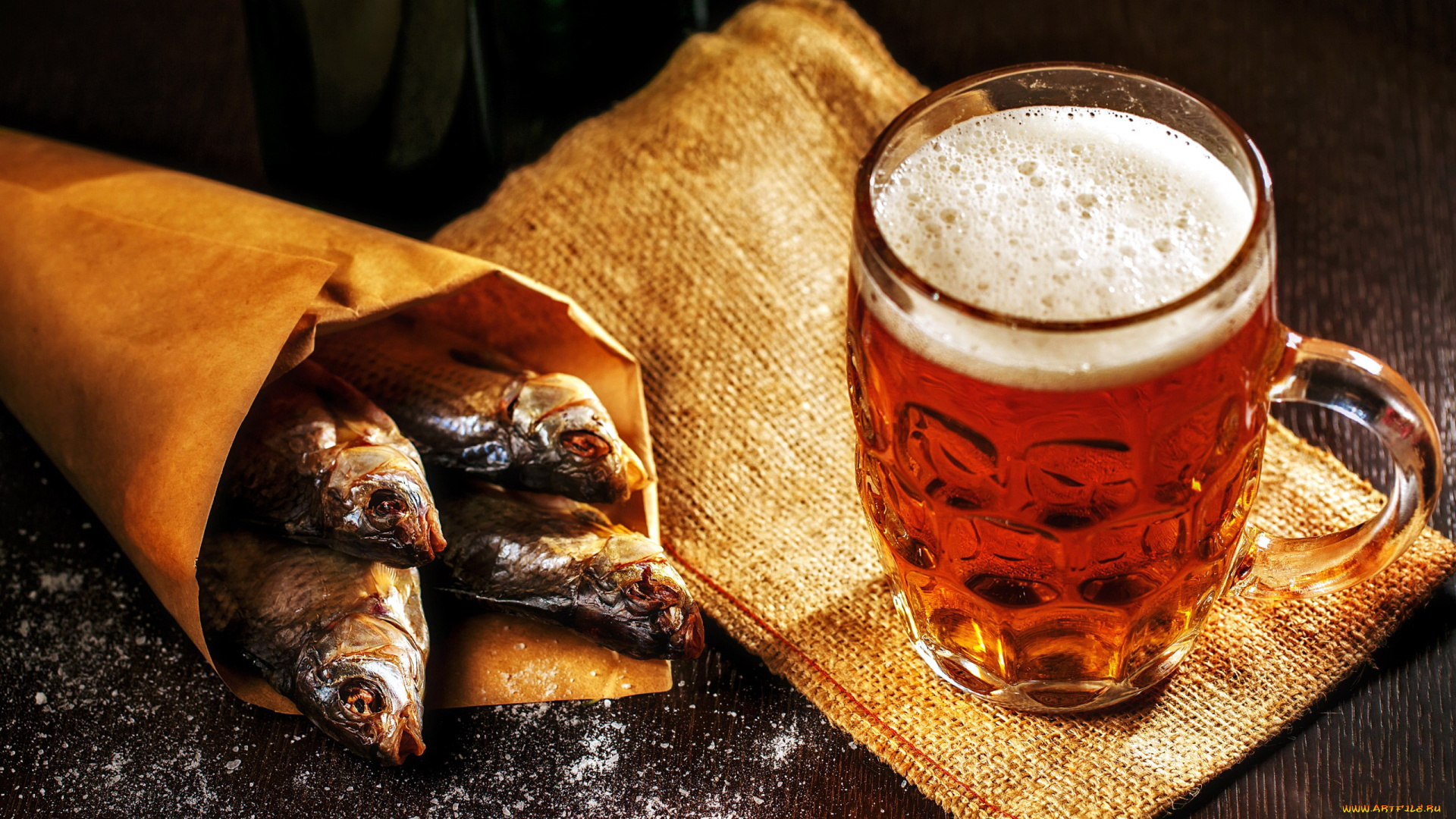 еда, напитки, , пиво, бокал, пиво, рыба, вяленая