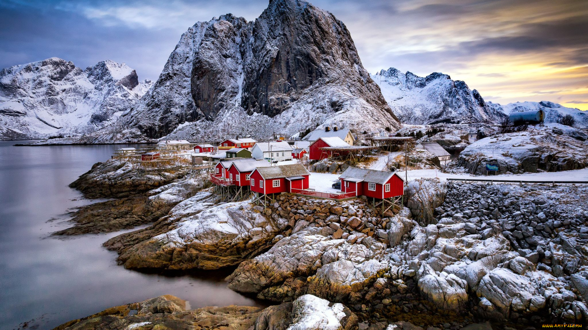 города, -, пейзажи, лофотенские, острова, рейне, reine, норвегия, lofoten