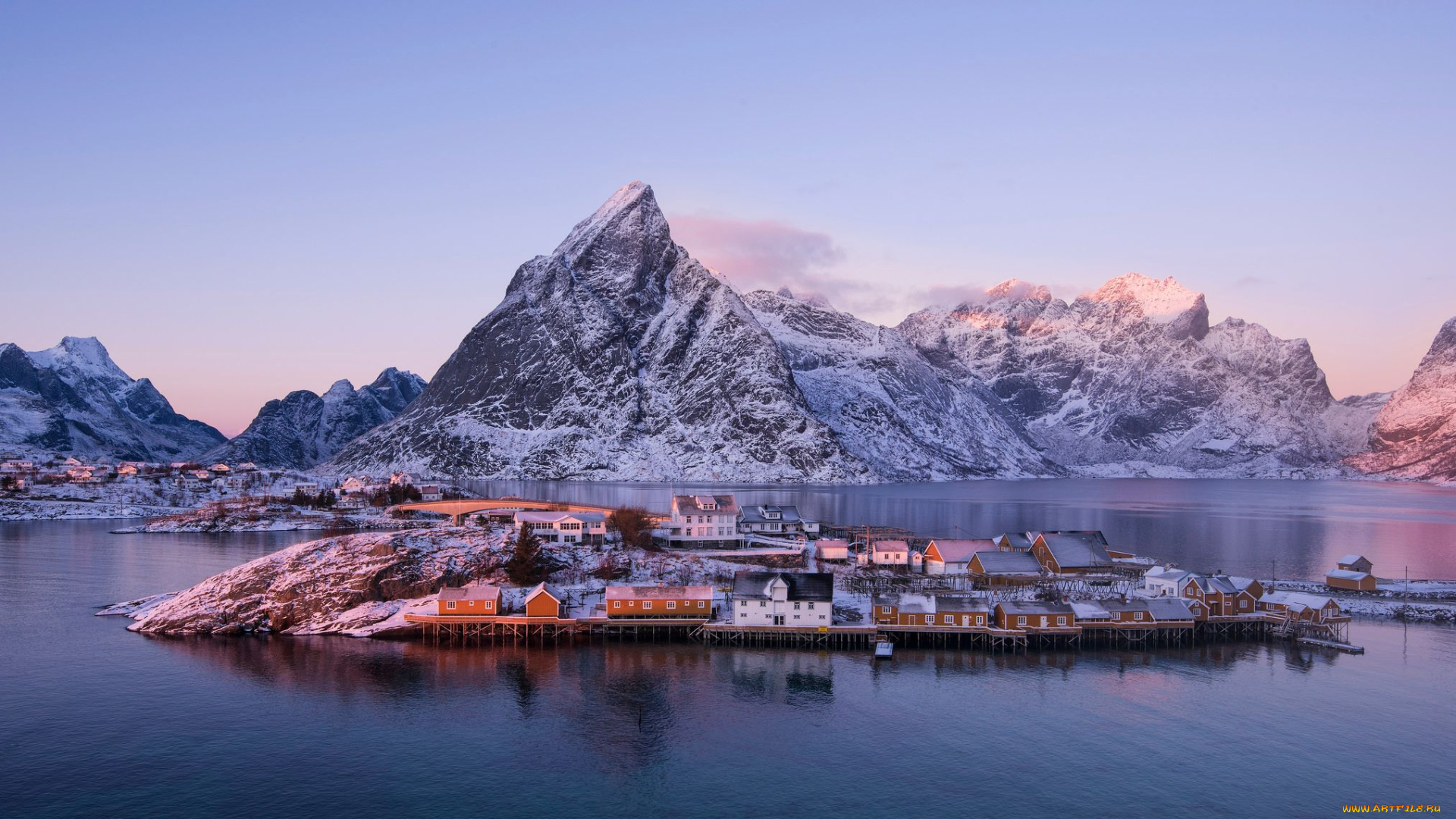 города, -, пейзажи, лофотенские, острова, рейн, reine, норвегия, lofoten