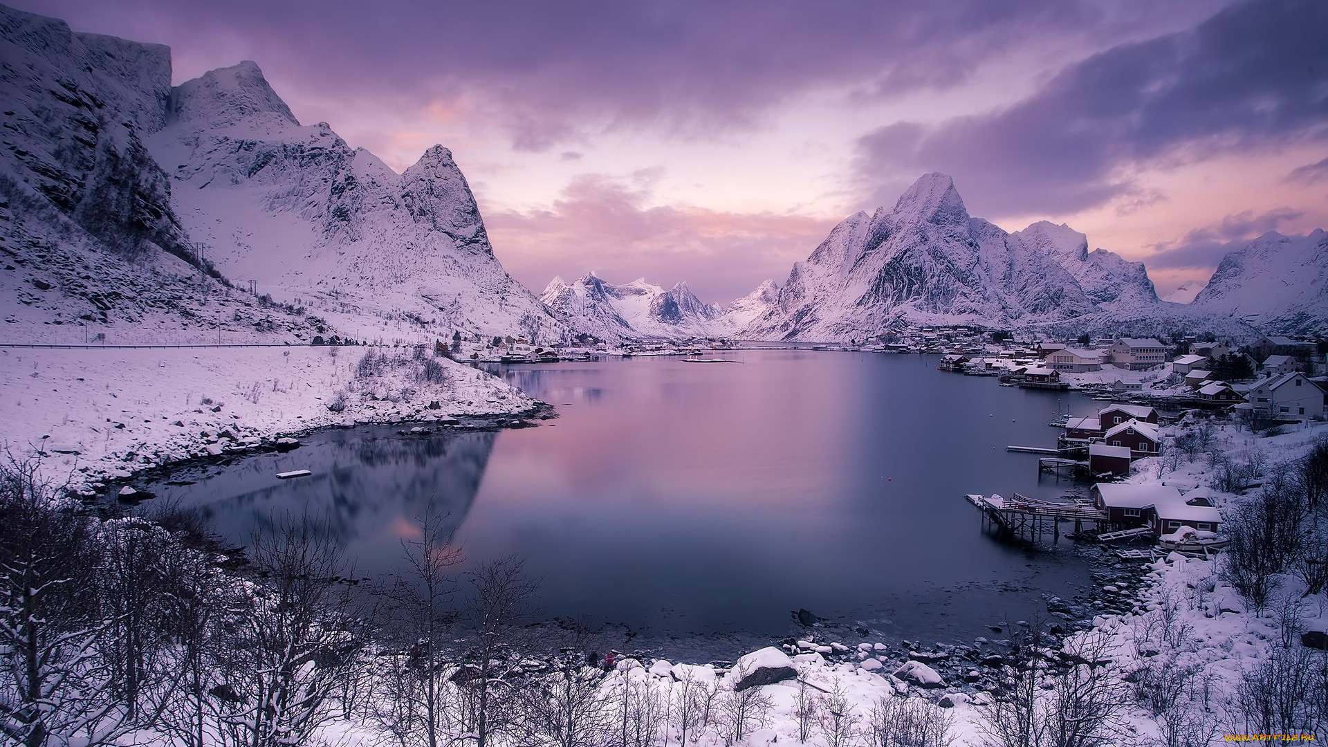 города, -, пейзажи, лофотенские, острова, рейне, reine, норвегия, lofoten