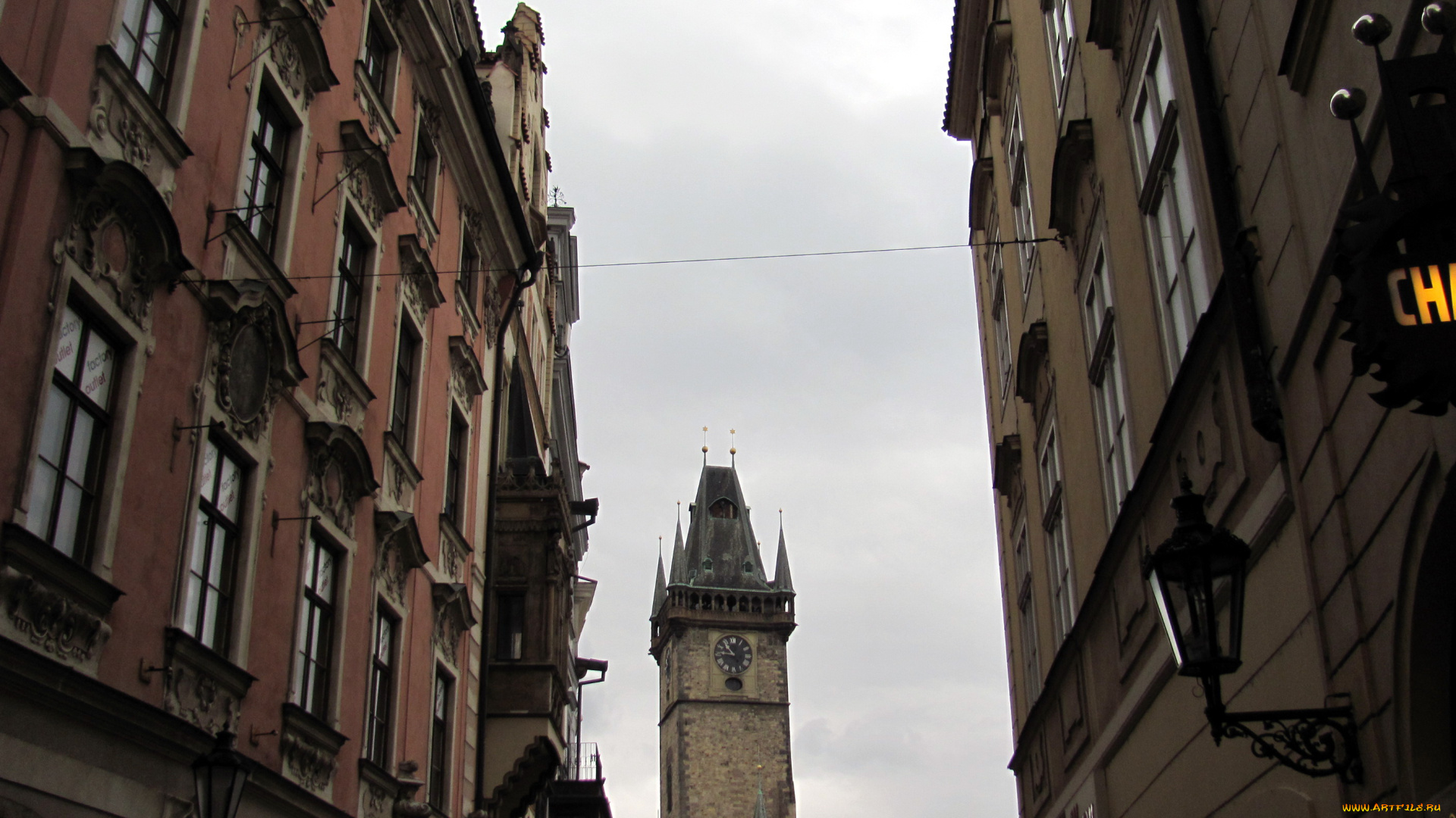 города, прага, , Чехия, часы, башня