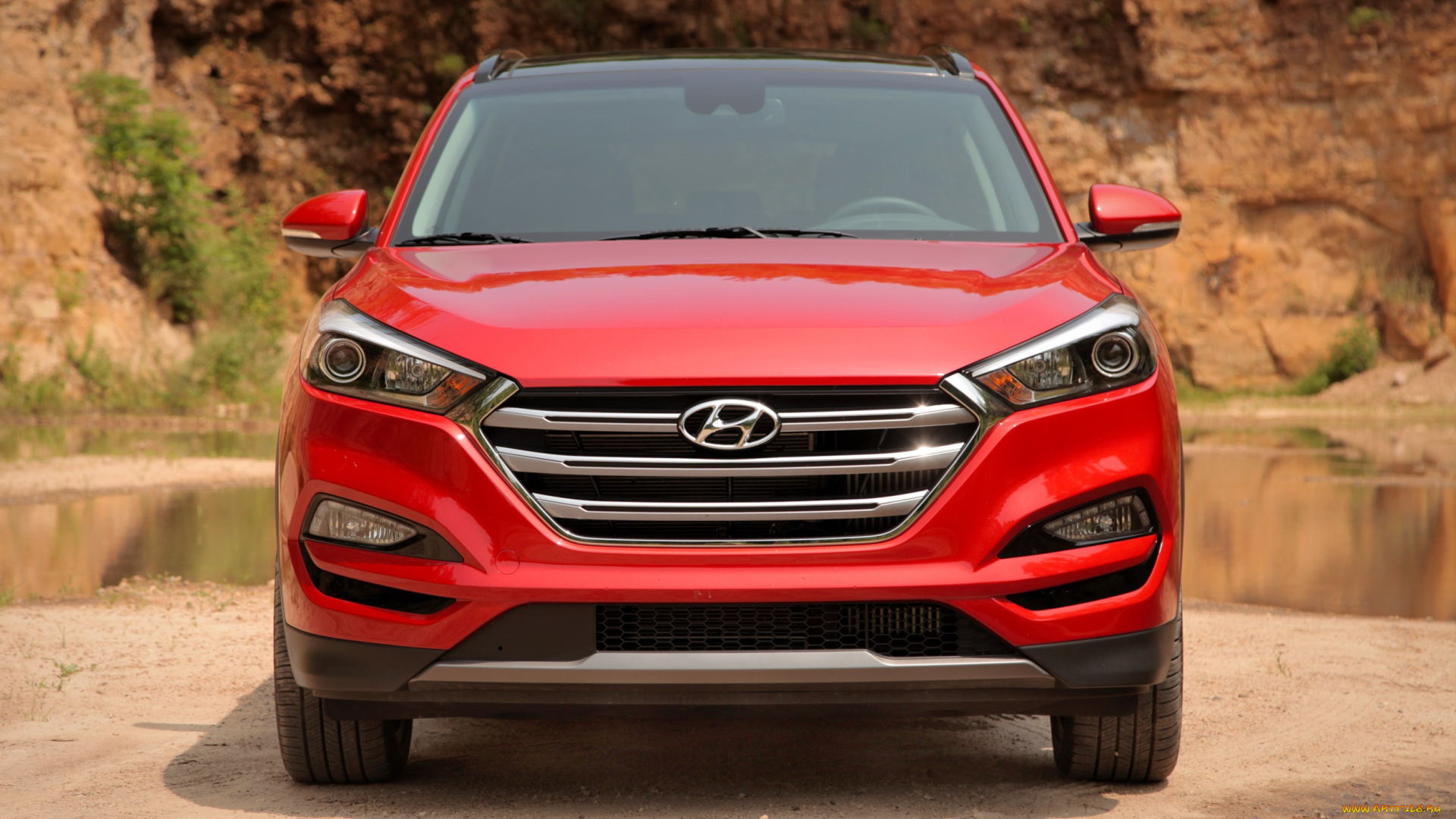 hyundai, tucson, 2016, автомобили, hyundai, 2016, tucson, кроссовер, красный