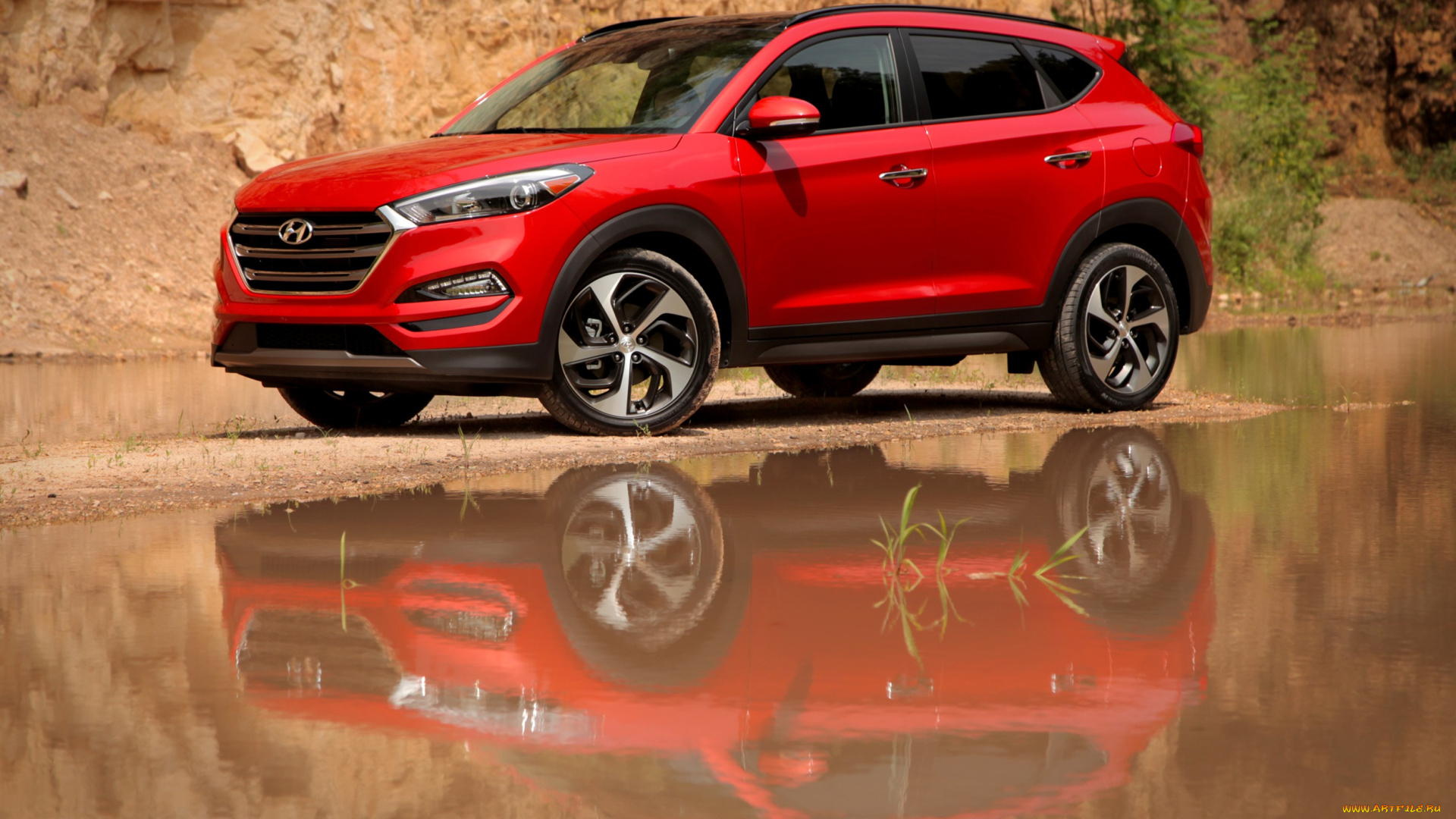 hyundai, tucson, 2016, автомобили, hyundai, кроссовер, красный, 2016, tucson