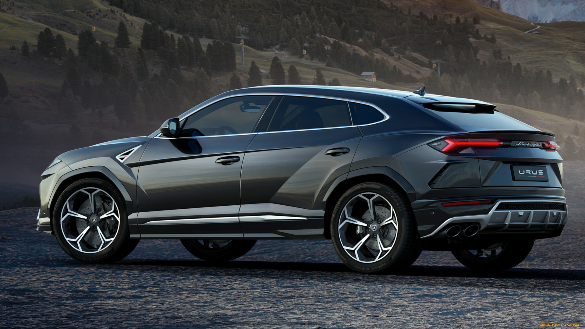 lamborghini, urus, 2019, автомобили, lamborghini, urus, 2019, чёрный