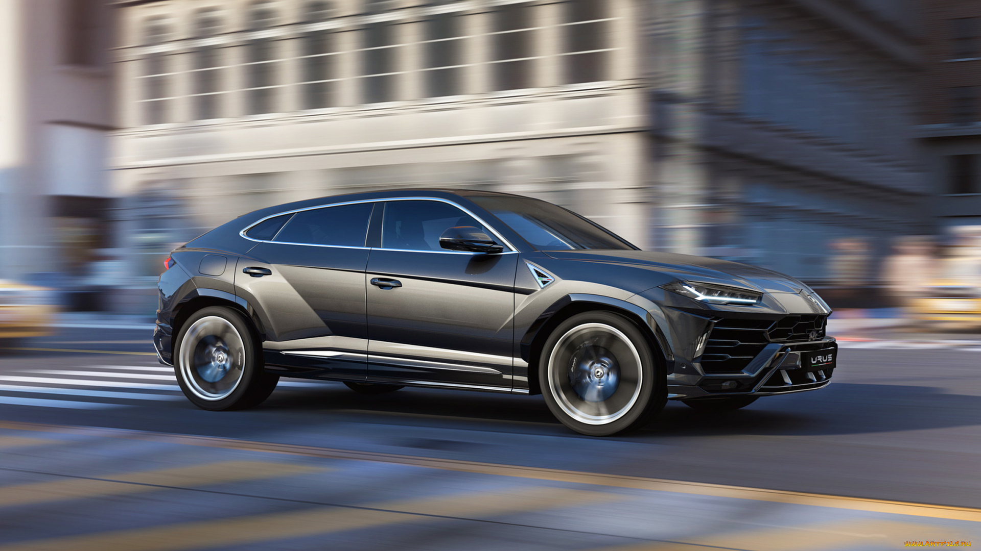 lamborghini, urus, 2019, автомобили, lamborghini, urus, 2019, чёрный