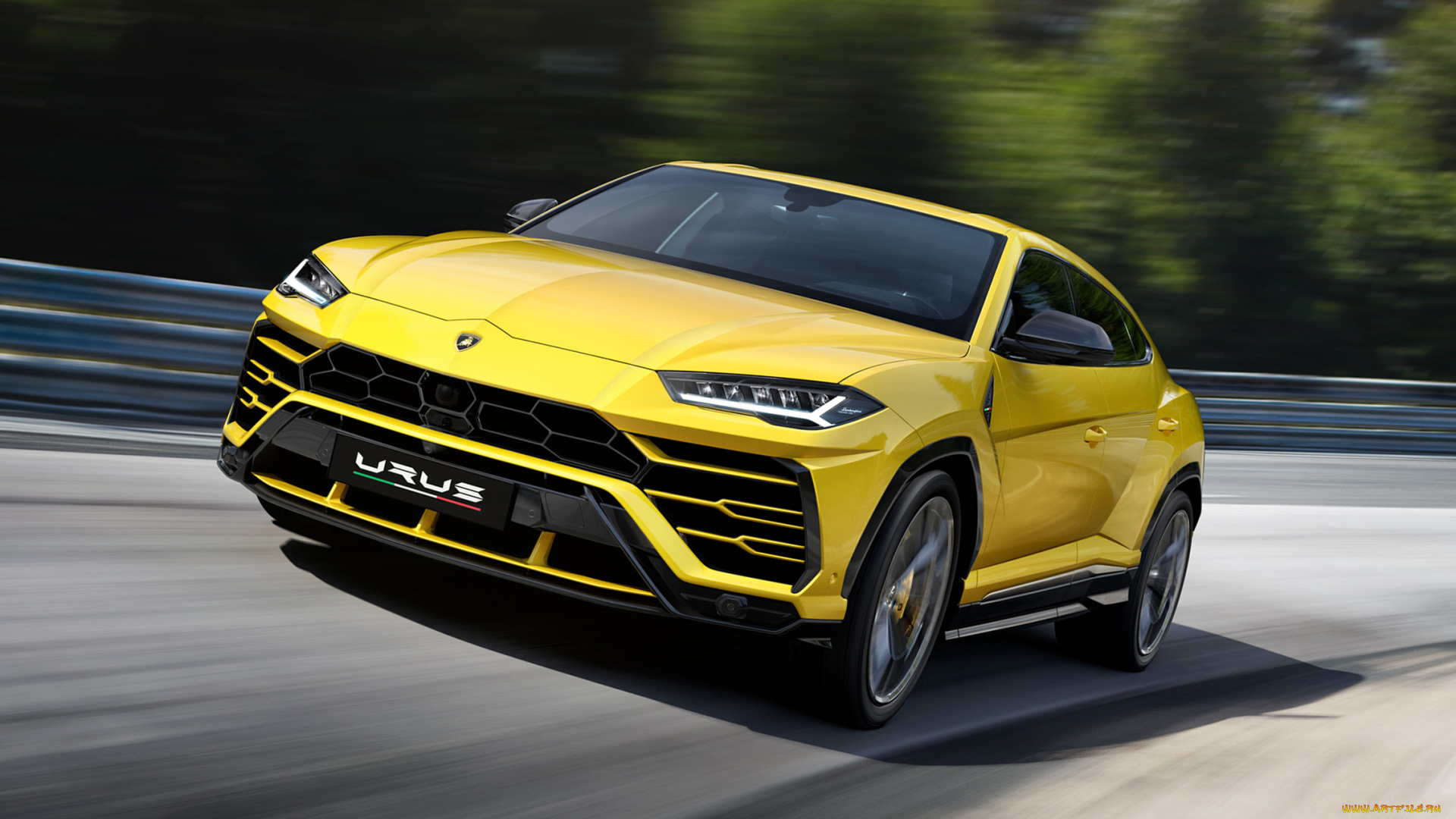 lamborghini, urus, 2019, автомобили, lamborghini, urus, 2019, жёлтый