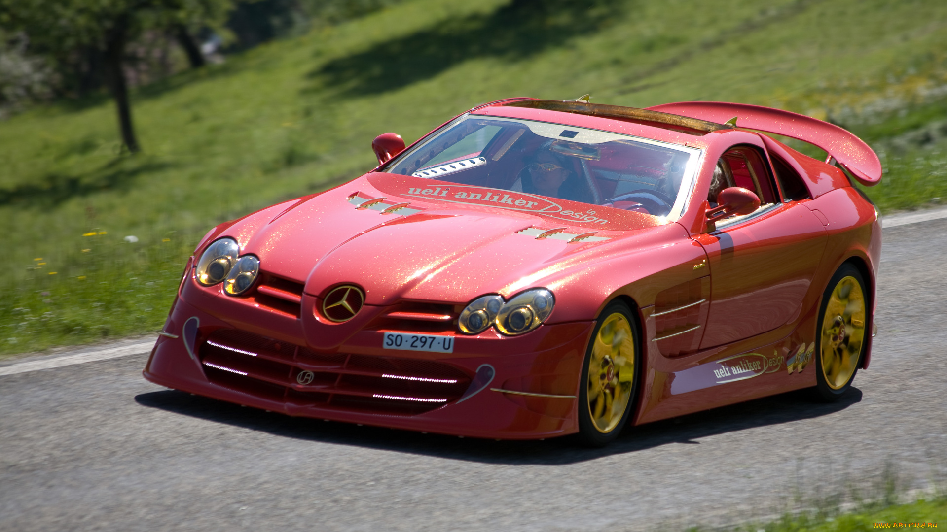 mercedes-benz, slr, mclaren, 999, red, gold, dream, 2011, автомобили, mercedes-benz, slr, mclaren, 999, red, gold, dream, 2011