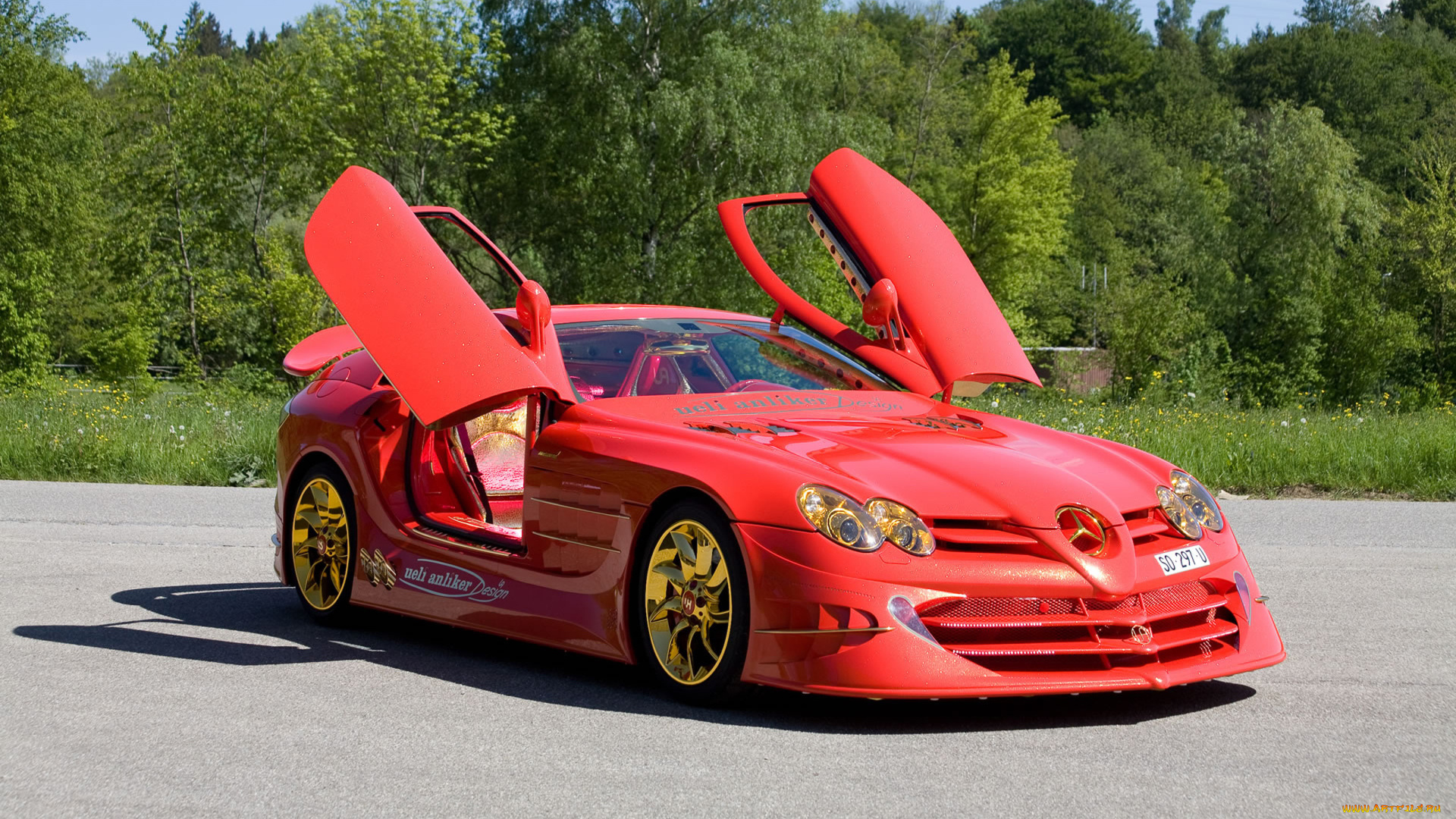 mercedes-benz, slr, mclaren, 999, red, gold, dream, 2011, автомобили, mercedes-benz, slr, mclaren, 999, red, gold, dream, 2011