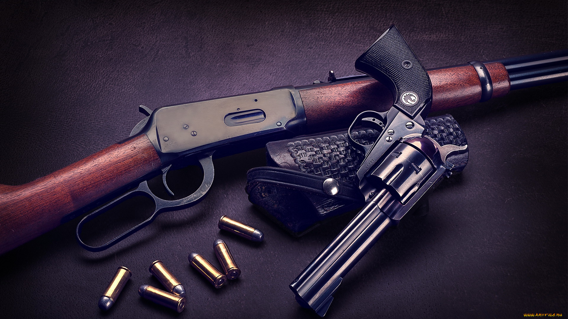 оружие, револьвер, ружьё, патроны