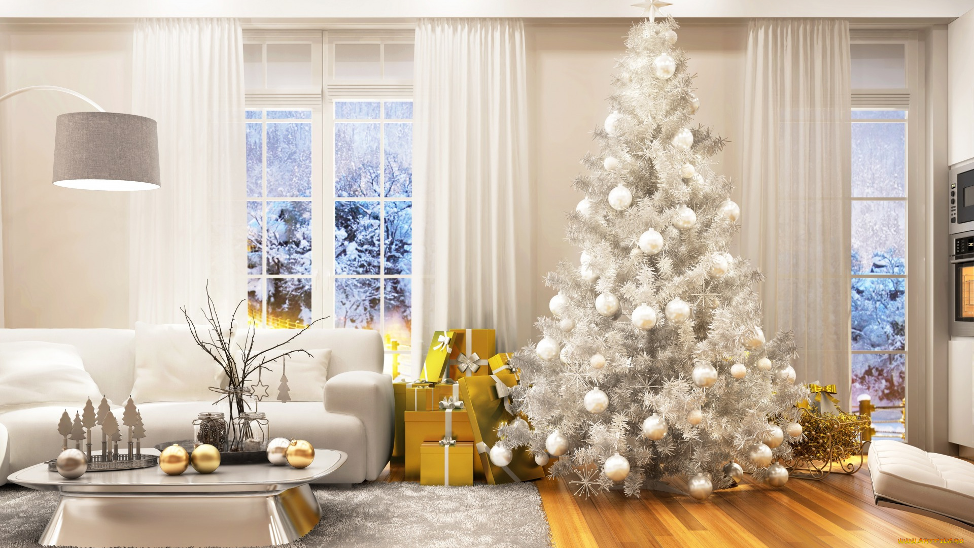 праздничные, Ёлки, декор, xmas, new, year, christmas, новый, год, елка, рождество, зима, праздник, интерьер