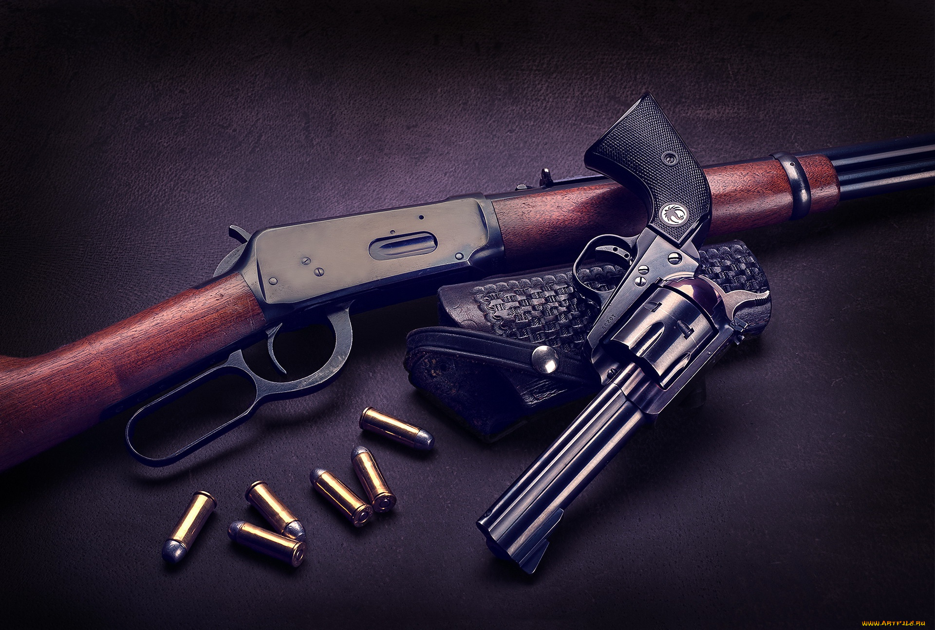оружие, револьвер, ружьё, патроны