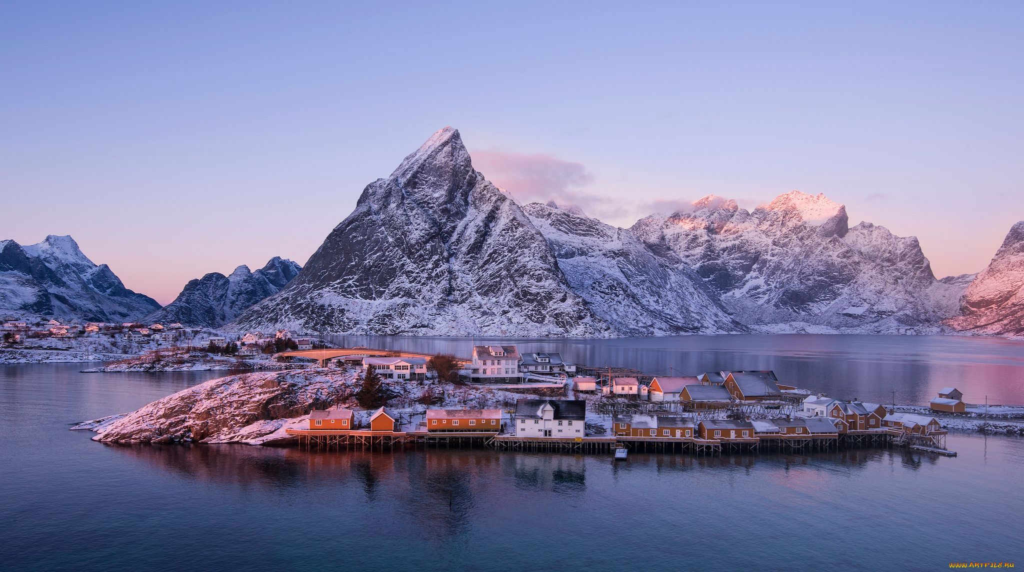 города, -, пейзажи, лофотенские, острова, рейн, reine, норвегия, lofoten