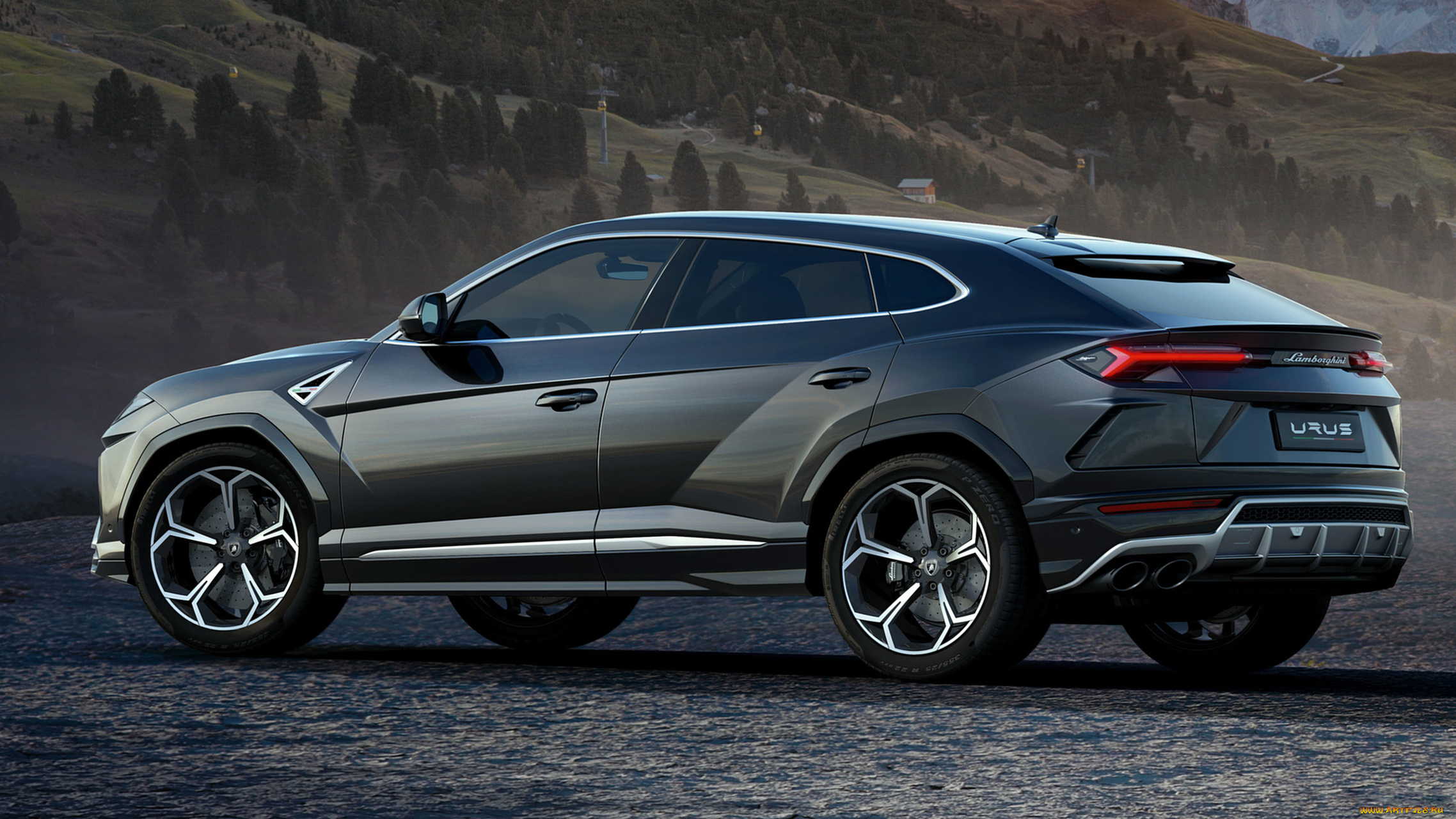 lamborghini, urus, 2019, автомобили, lamborghini, urus, 2019, чёрный