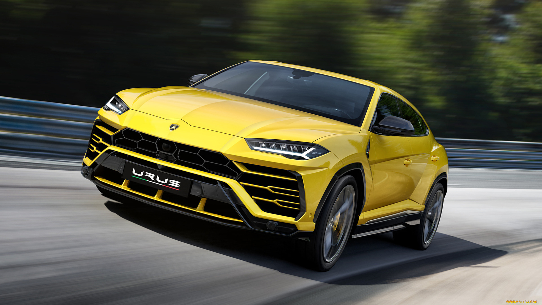 lamborghini, urus, 2019, автомобили, lamborghini, urus, 2019, жёлтый