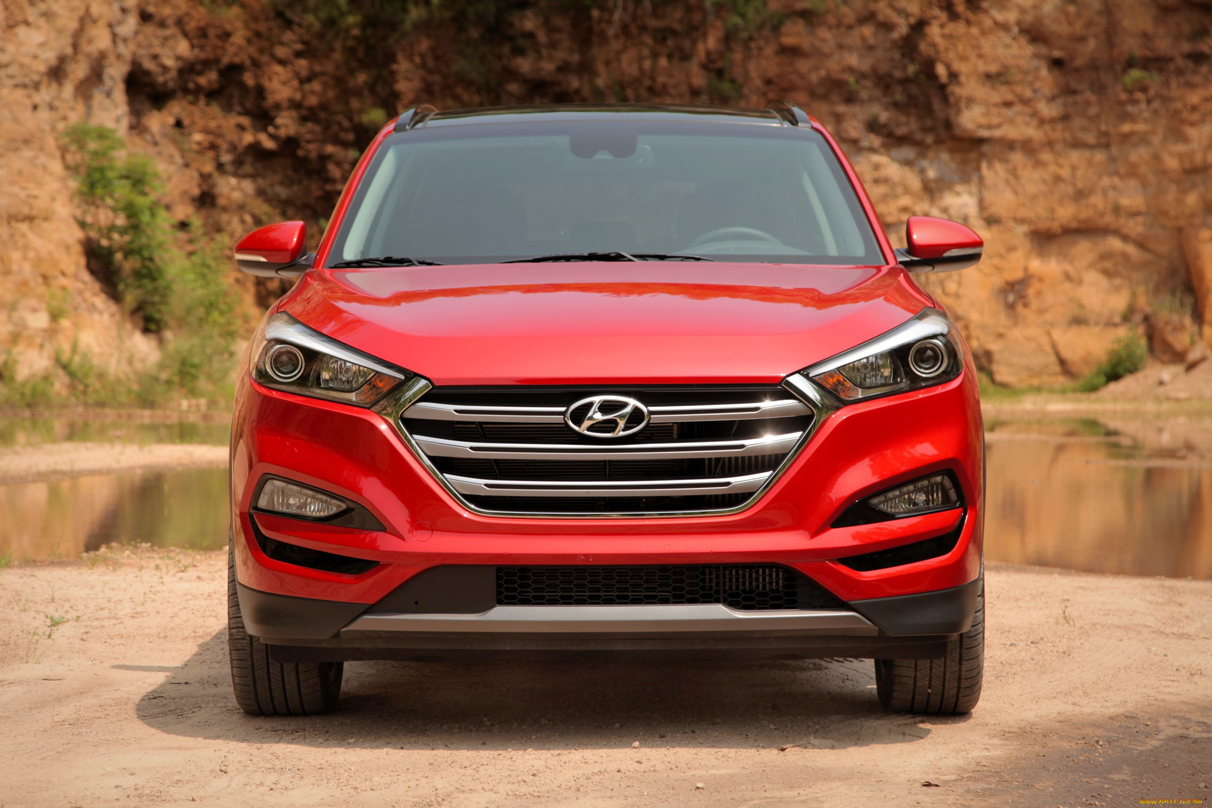 hyundai, tucson, 2016, автомобили, hyundai, 2016, tucson, кроссовер, красный