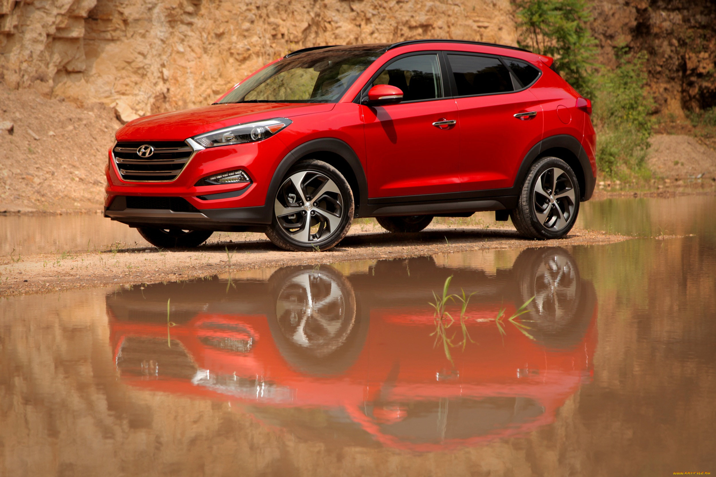 hyundai, tucson, 2016, автомобили, hyundai, кроссовер, красный, 2016, tucson