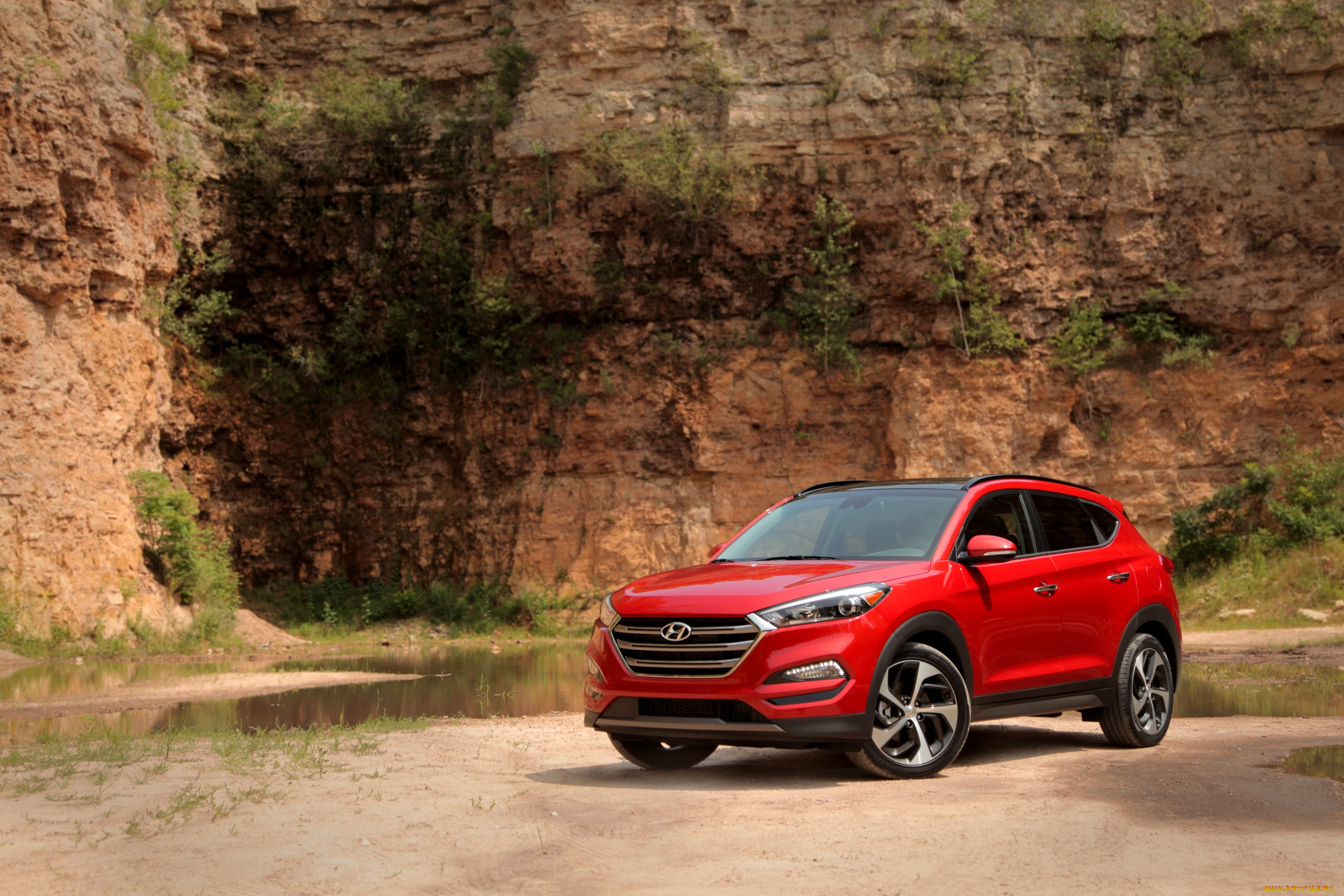 hyundai, tucson, 2016, автомобили, hyundai, красный, 2016, tucson, кроссовер
