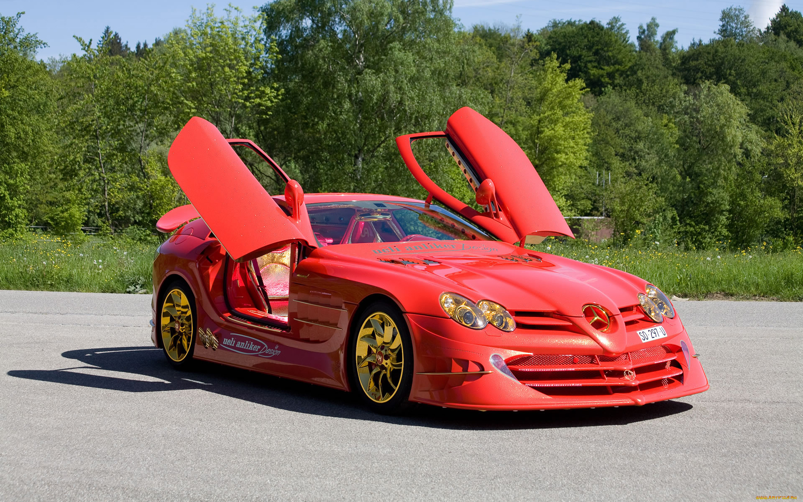 mercedes-benz, slr, mclaren, 999, red, gold, dream, 2011, автомобили, mercedes-benz, slr, mclaren, 999, red, gold, dream, 2011
