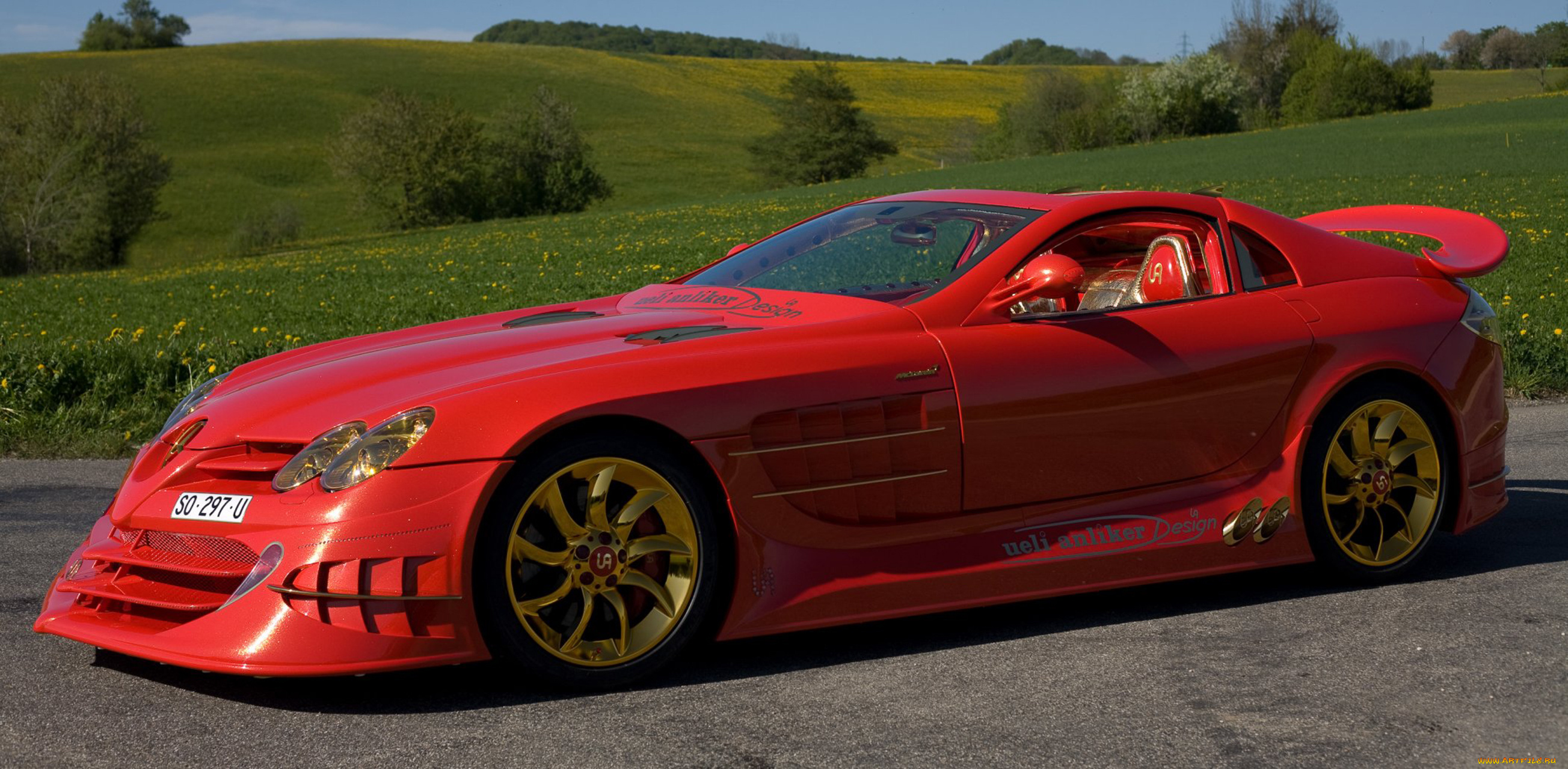 mercedes-benz, slr, mclaren, 999, red, gold, dream, 2011, автомобили, mercedes-benz, slr, mclaren, 999, red, gold, dream, 2011