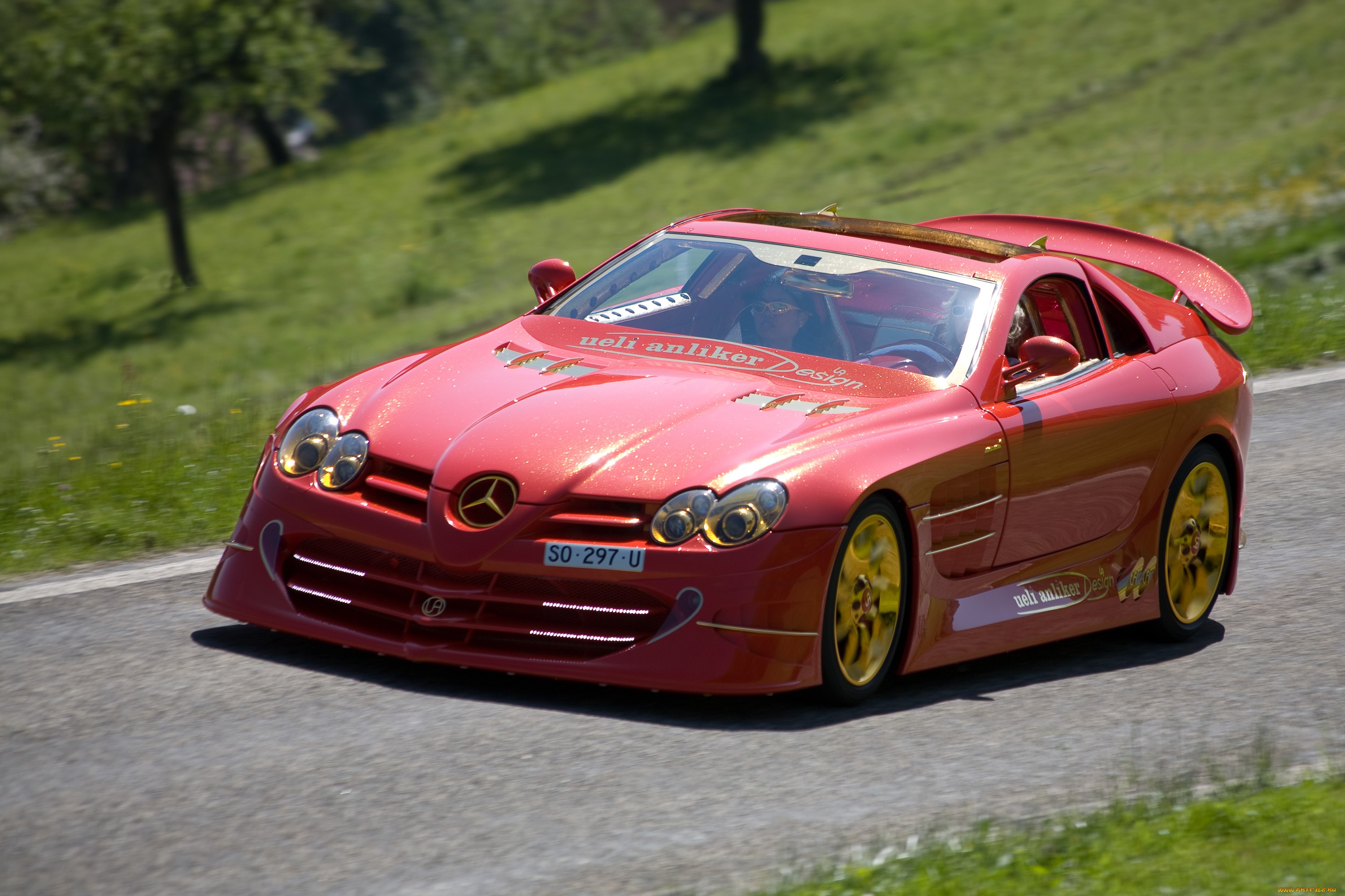 mercedes-benz, slr, mclaren, 999, red, gold, dream, 2011, автомобили, mercedes-benz, slr, mclaren, 999, red, gold, dream, 2011