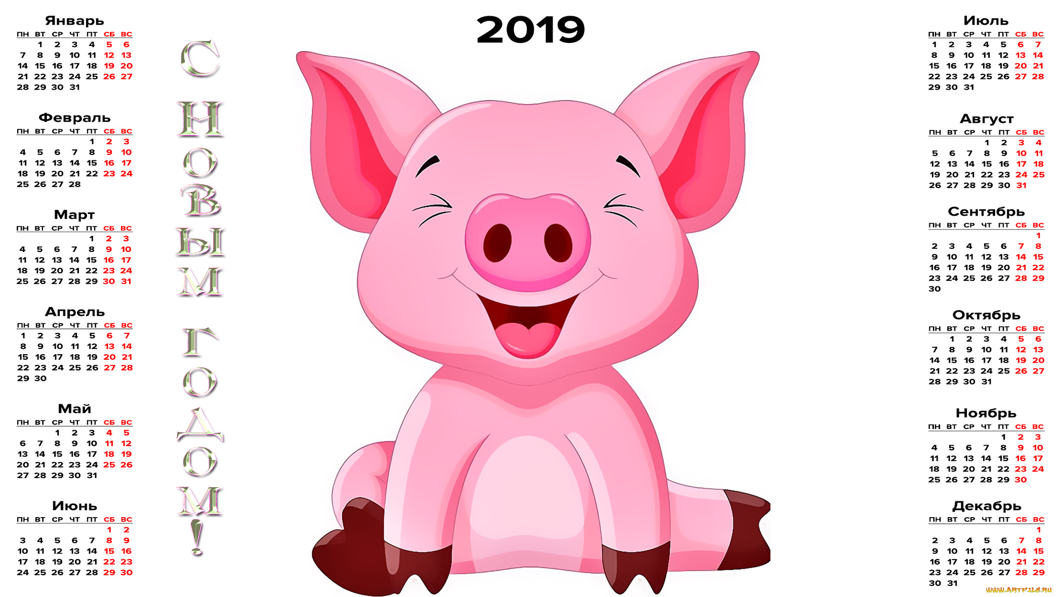 календари, праздники, , салюты, поросенок