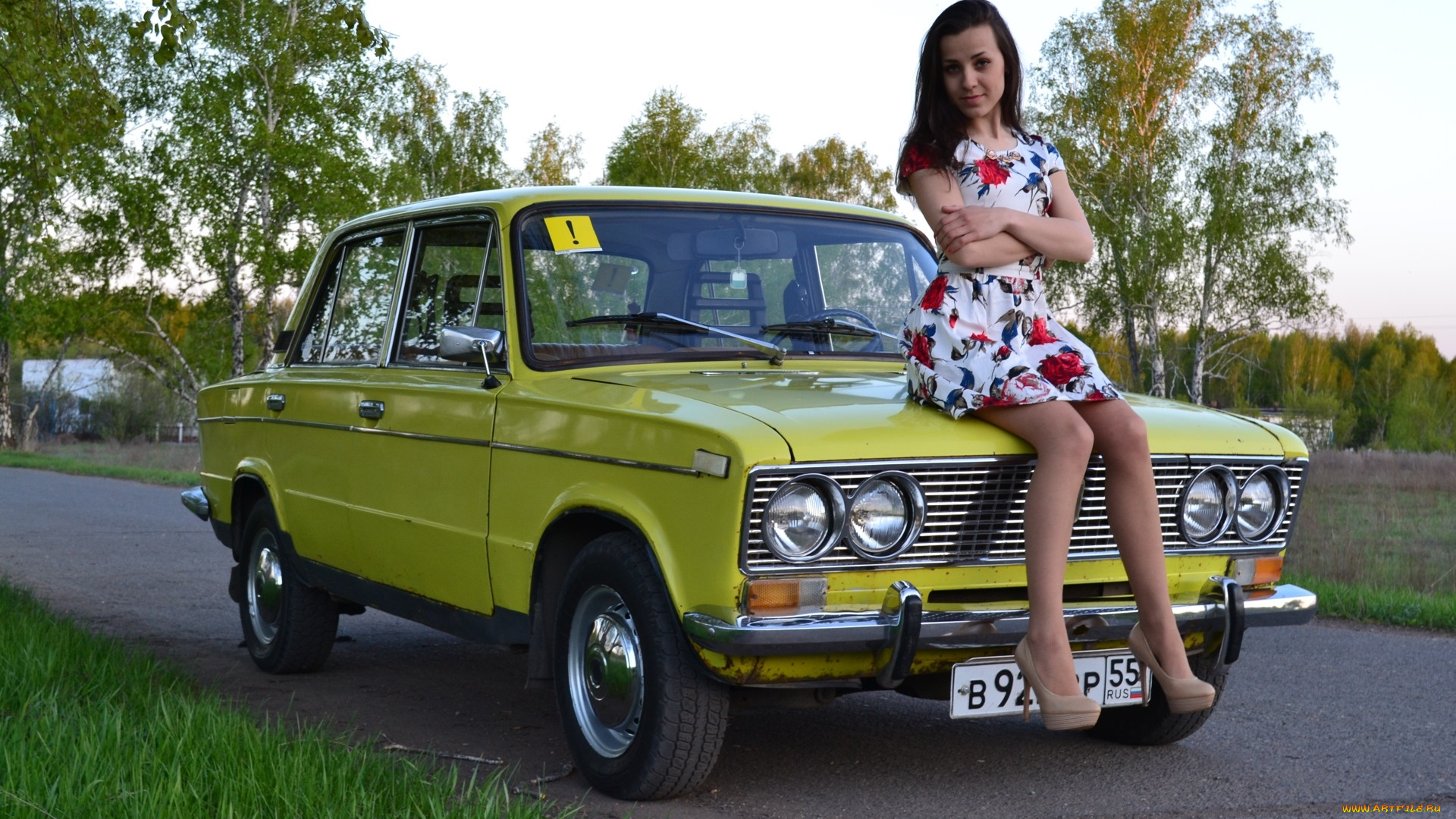 ваз-, 2103, автомобили, -авто, с, девушками, дорога, девушка, автомобиль, жигули, ваз-, 2103