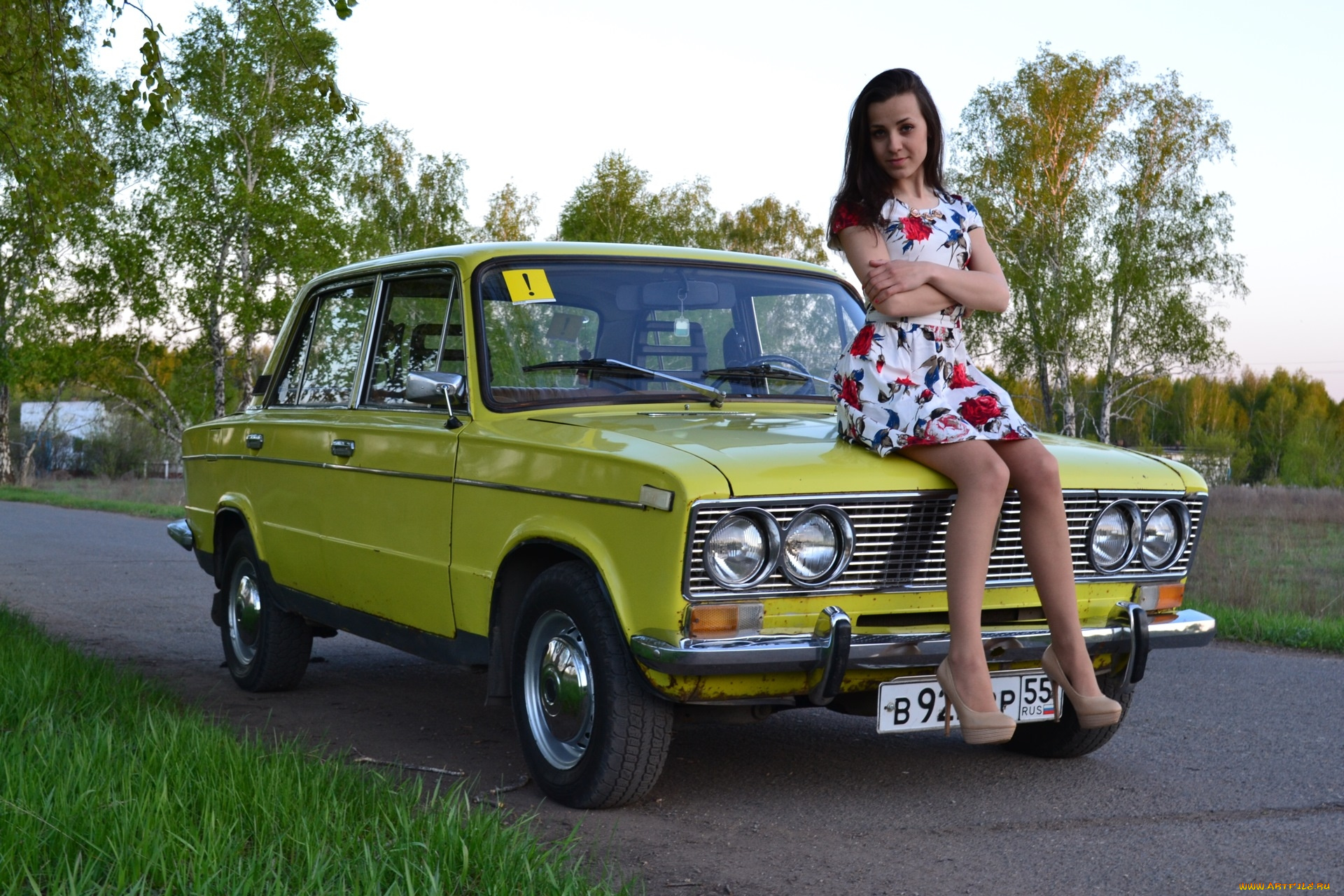 ваз-, 2103, автомобили, -авто, с, девушками, дорога, девушка, автомобиль, жигули, ваз-, 2103