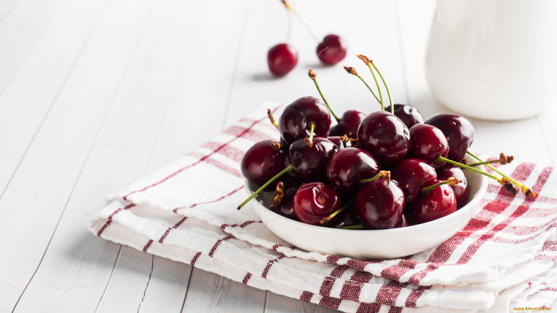 еда, вишня, , черешня, ягоды, вишни, миска
