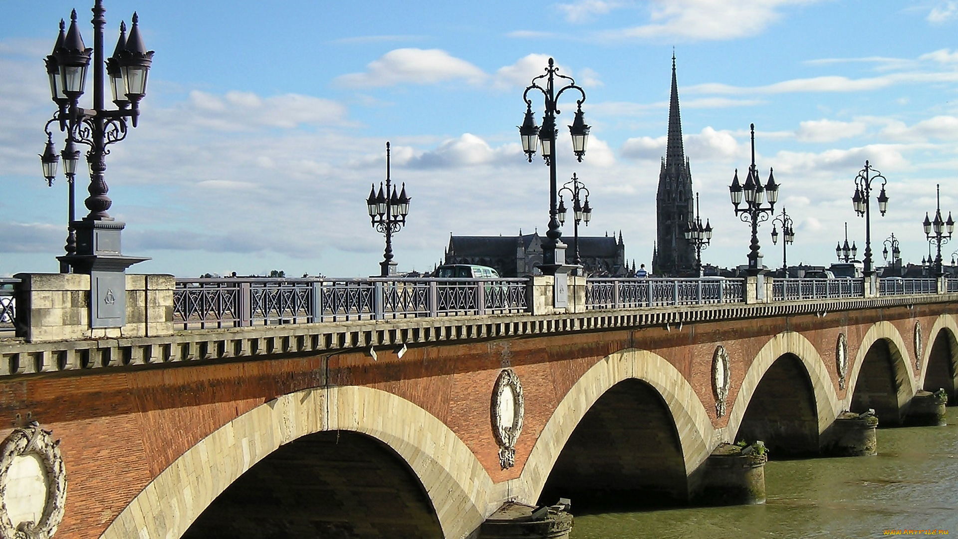 bordeaux, france, города, -, мосты