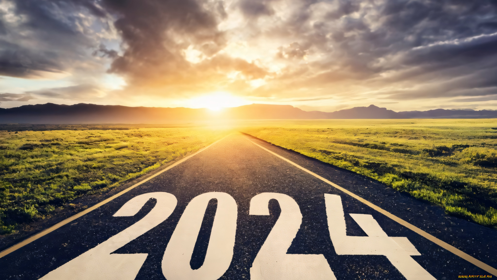 праздничные, -, разное, , новый, год, год, цифры, дорога