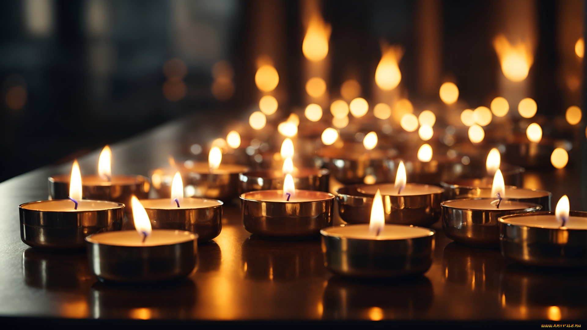 разное, свечи, огоньки, много