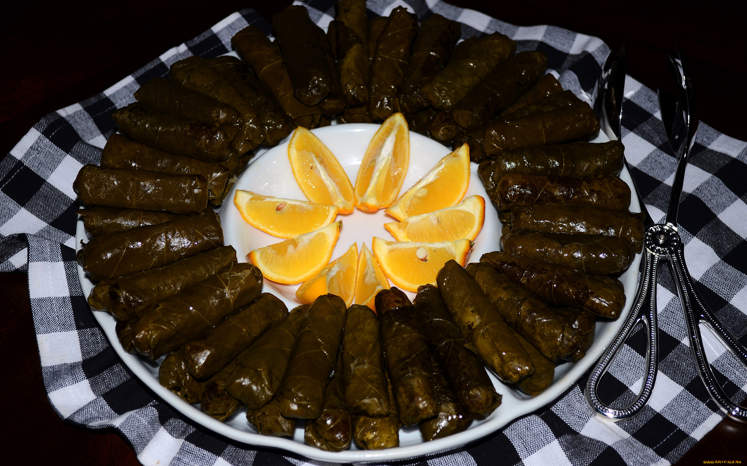 еда, вторые, блюда, блюдо, апельсины, дольки, долма