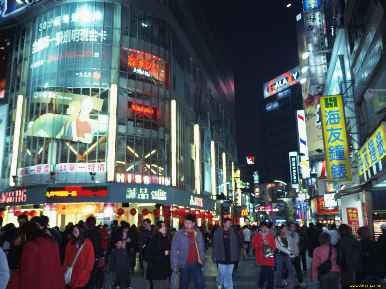 города, огни, ночного