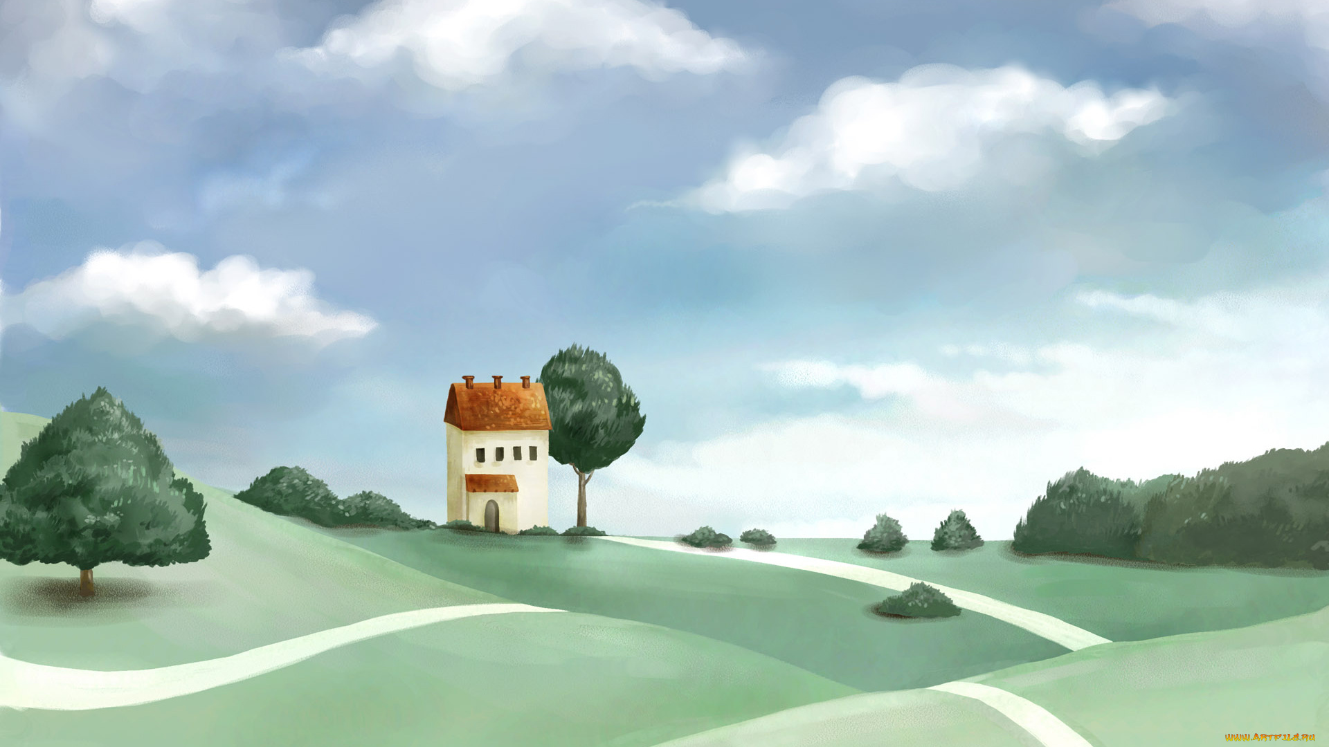 рисованные, природа