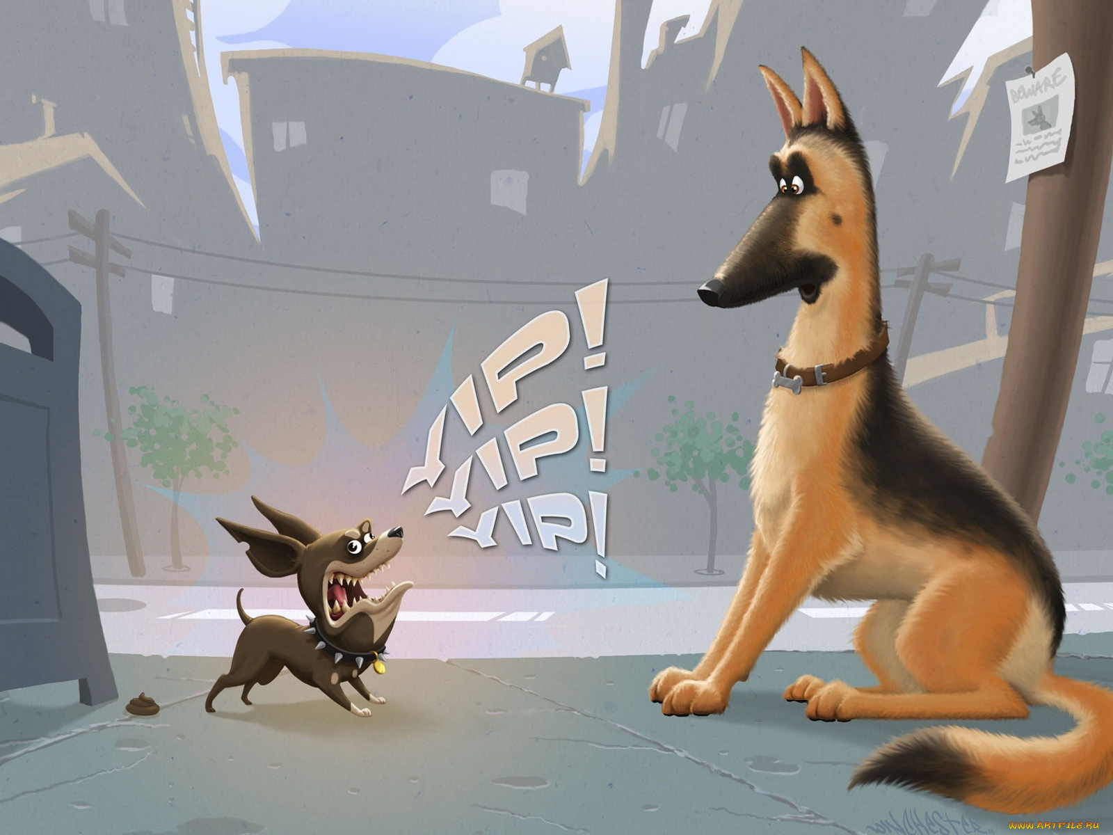 рисованные, животные